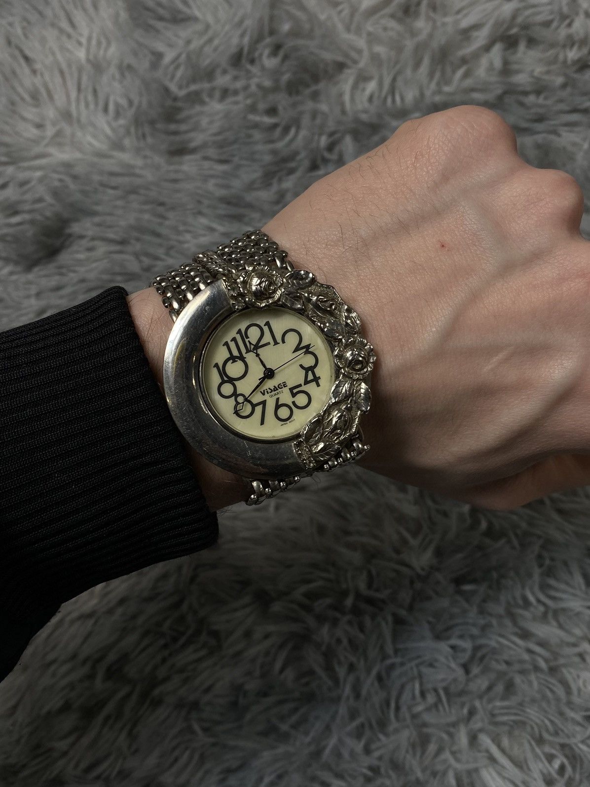 Vintage Floral Silver Mesh Watch - Japanese Brand Size ONE SIZE - 11 Thumbnail