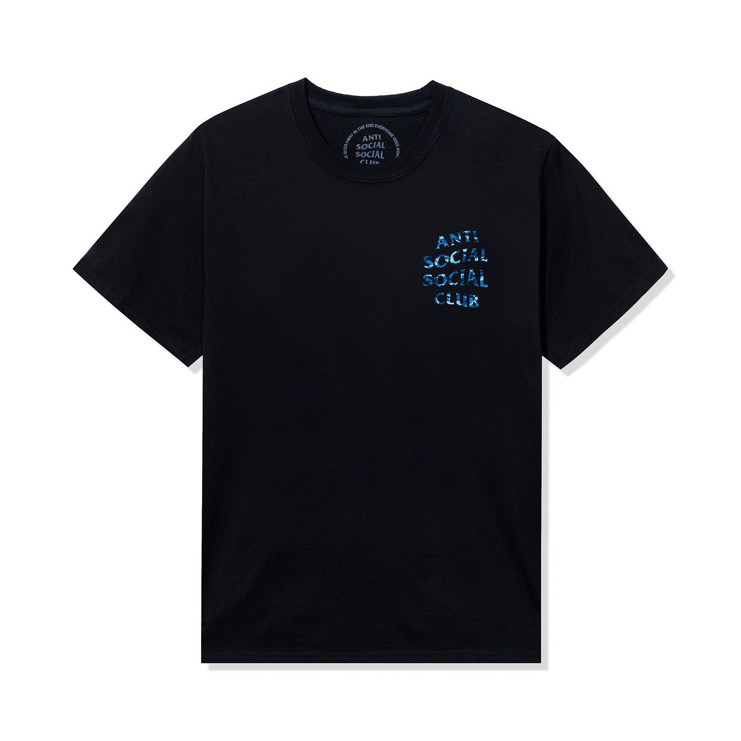 Anti Social Social Club Anti Social Social Club Woody Blue Camo Black Tee New DS Size US S / EU 44-46 / 1 - 2 Thumbnail