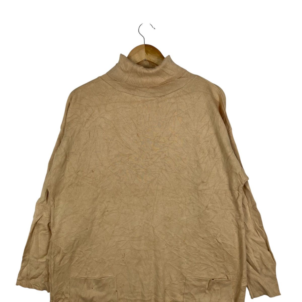 Vintage Vintage Joan Vass Usa Turtle Neck Dreas Knitwear Sweater Size L / US 10 / IT 46 - 2 Thumbnail