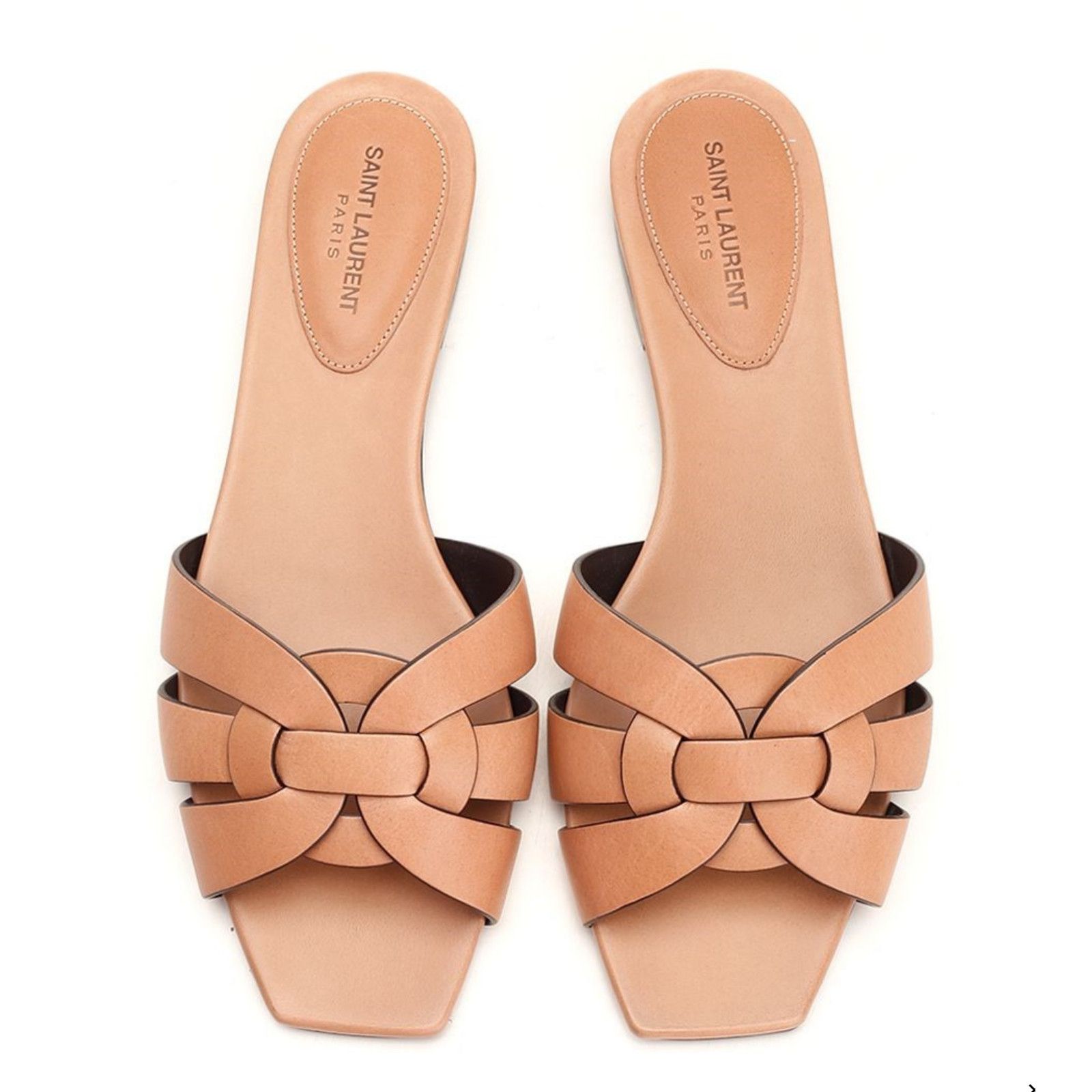 Yves Saint Laurent Saint Laurent YSL Tribute Nu Pieds 05 Corda Beige Leather Size US 9.5 / IT 39.5 - 1 Thumbnail