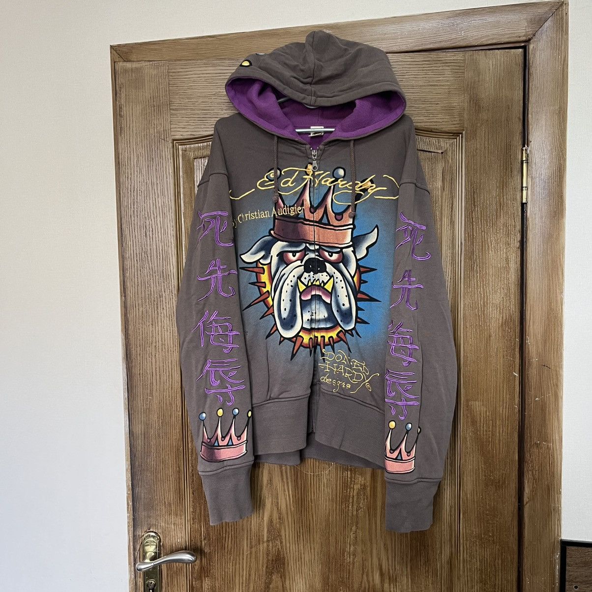 Ed Hardy Ed Hardy Zip-Hoodie Dog Big Logo Y2K Size US M / EU 48-50 / 2 - 1 Thumbnail