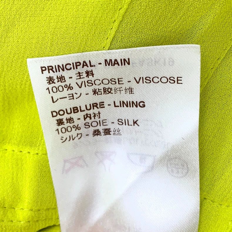 Louis Vuitton Louis Vuitton Fluorescent yellow irregular pleated casual Size 33" - 7 Thumbnail