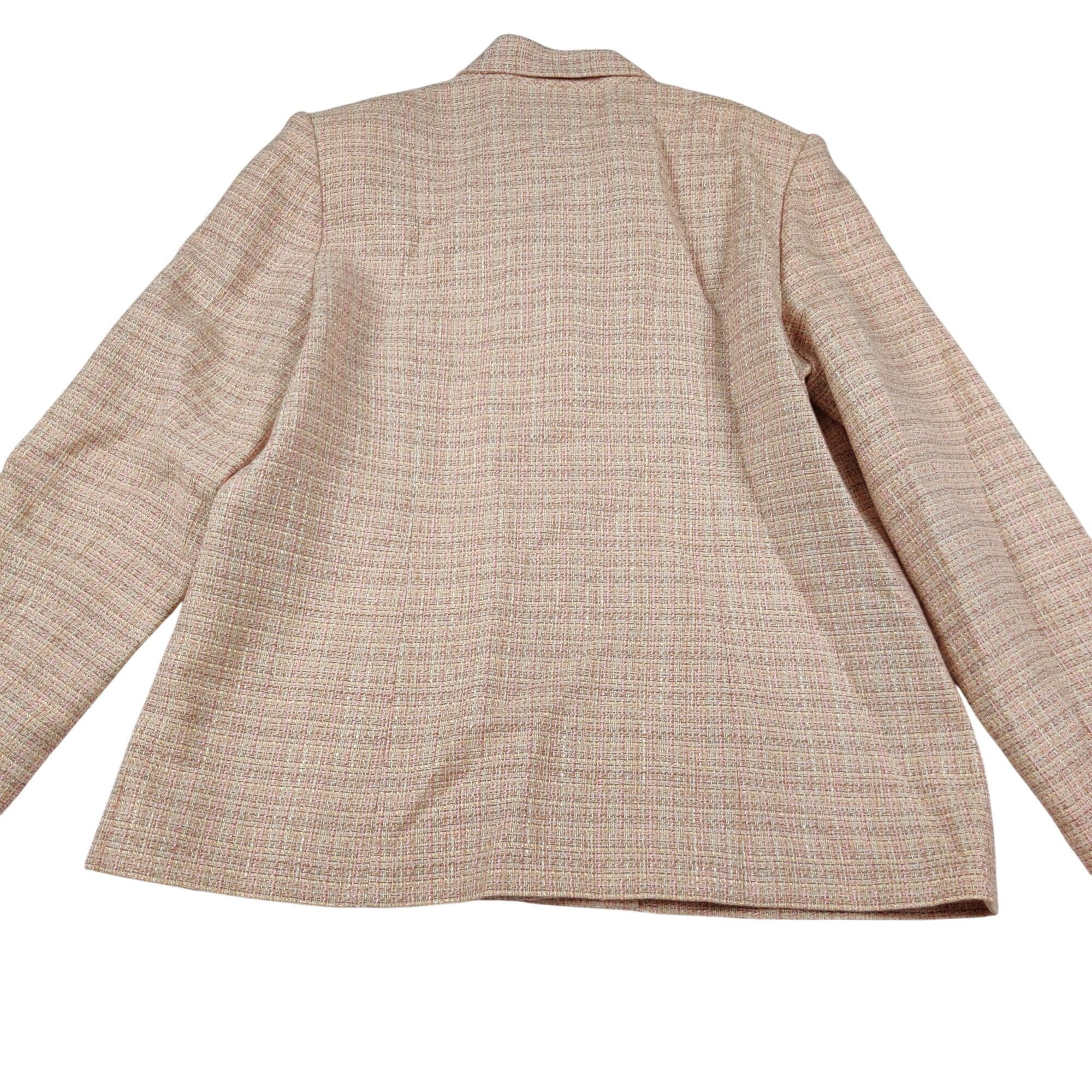 Vintage Da Rue 14 womens blazer vintage pastel tweed structured powe Size XL / US 12-14 / IT 48-50 - 3 Thumbnail