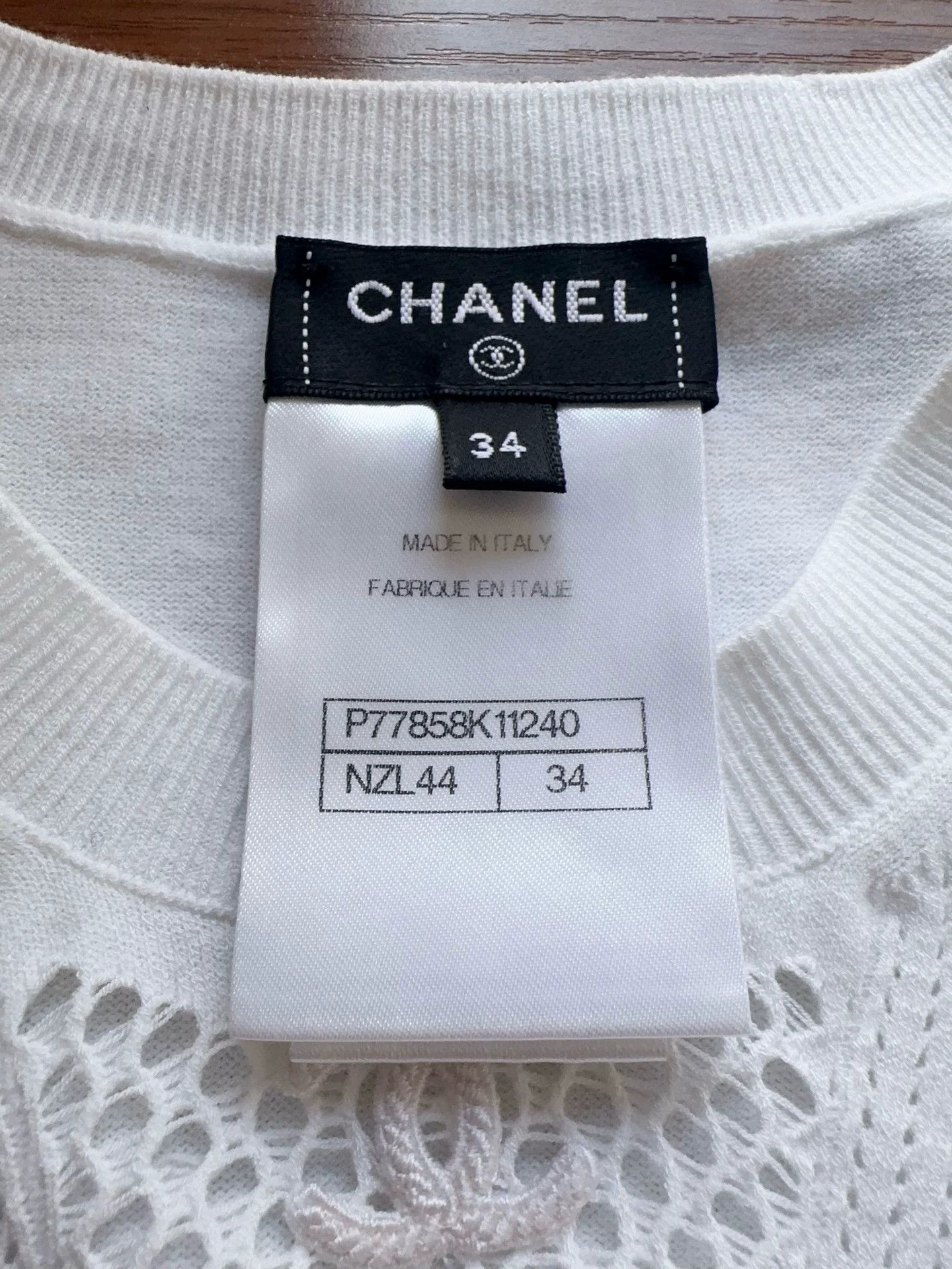 Chanel Chanel 24B White Cutout CC Knit Dress 34 Size XS / US 0-2 / IT 36-38 - 9 Thumbnail