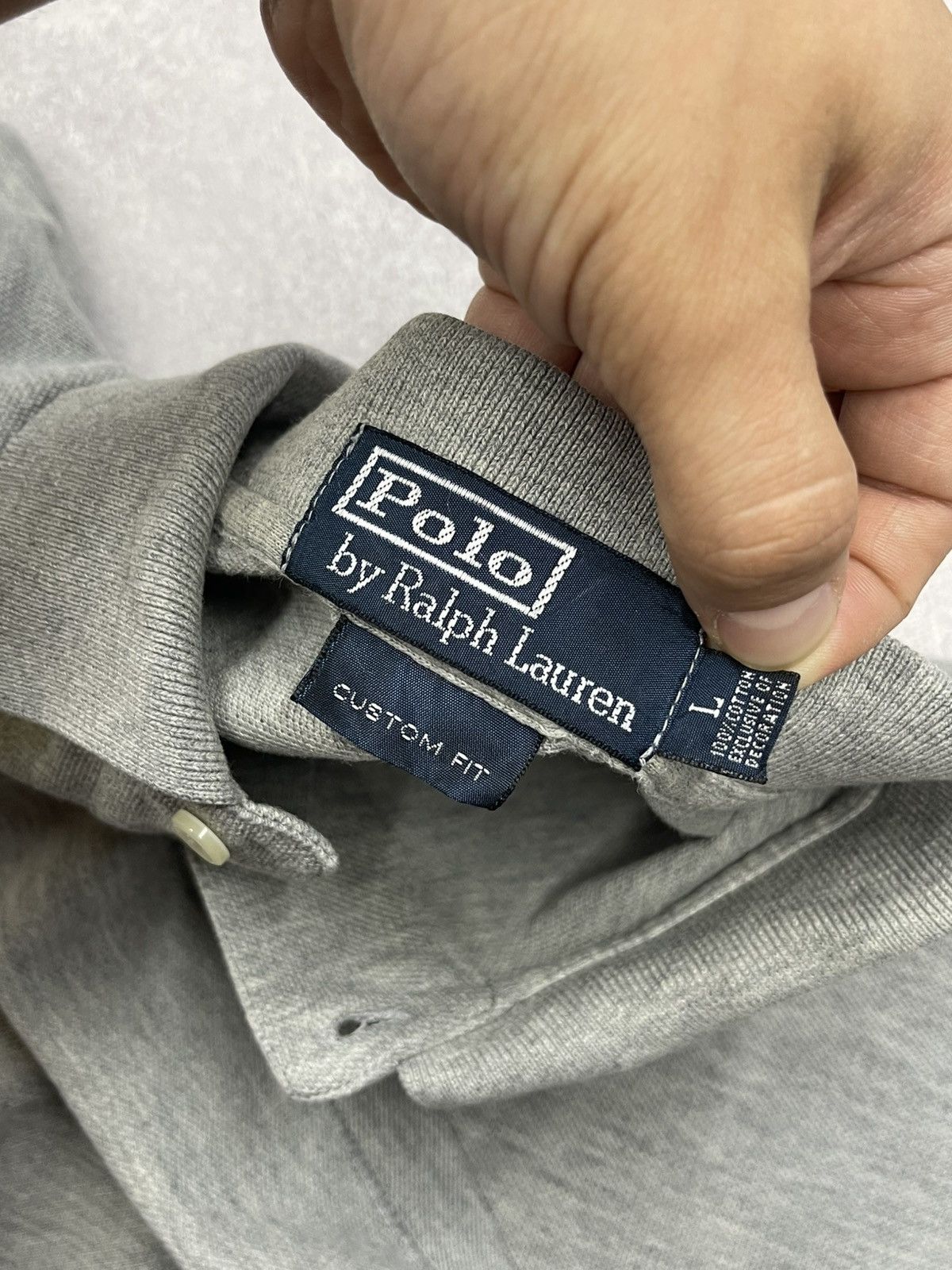 Polo Ralph Lauren Vintage Polo Ralph Lauren Rugby Polo Longsleeve Grey Y2K Size US L / EU 52-54 / 3 - 6 Thumbnail