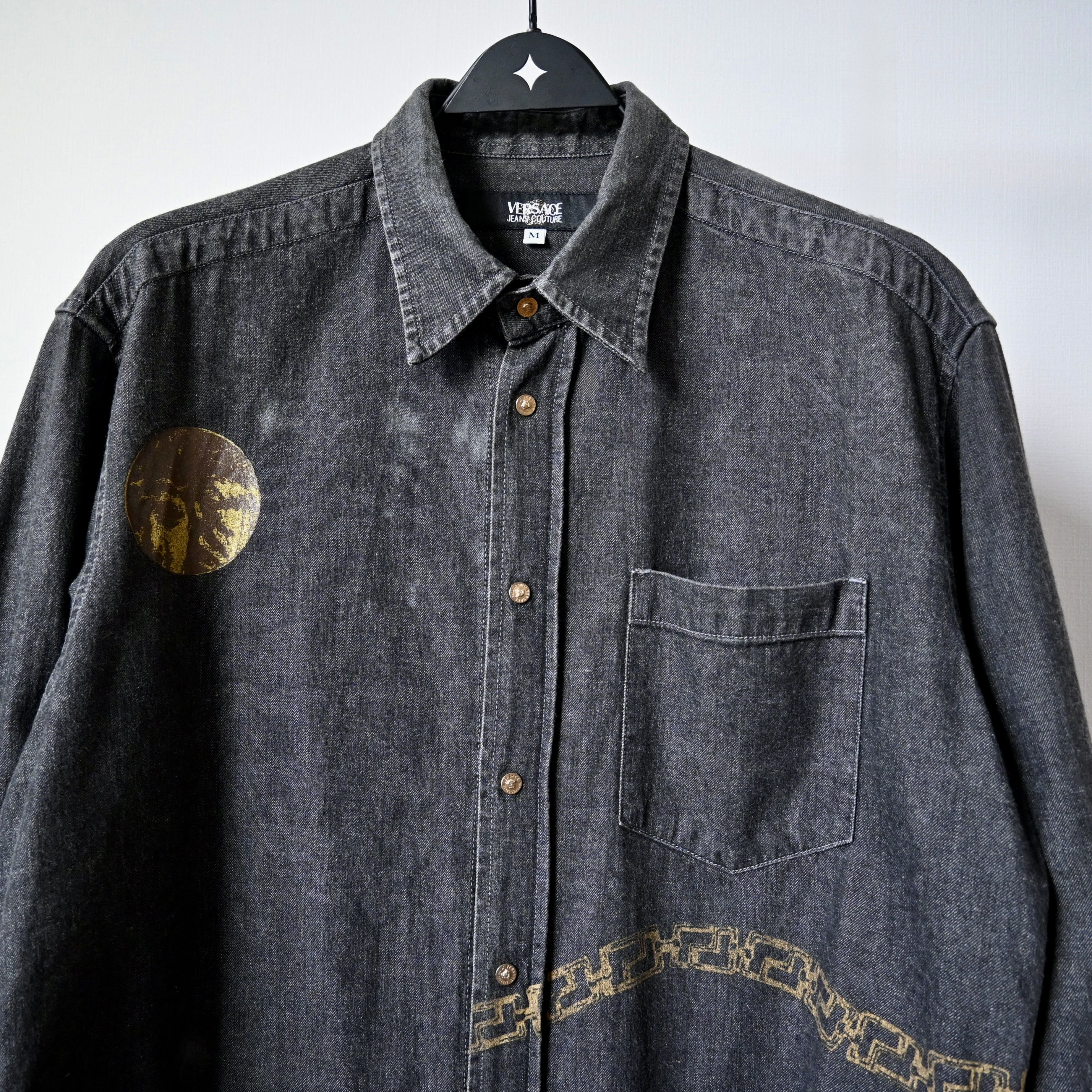 Versace Jeans Couture VTG 2000s VERSACE JEANS COUTURE denim shirt made in Italy Size US M / EU 48-50 / 2 - 8 Thumbnail