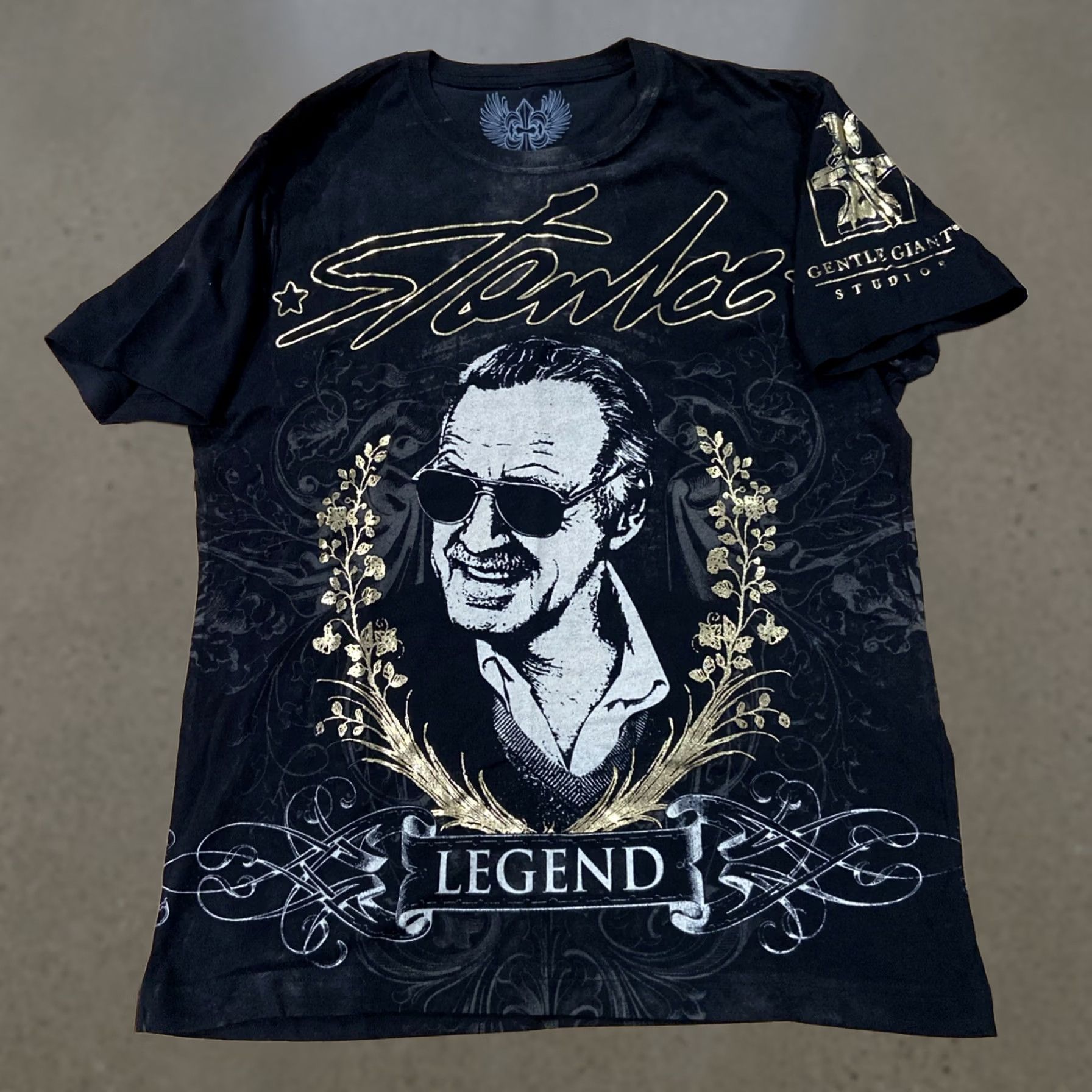 Lee Xzavier AXR T-Shirt Legen d Men M Black Cotton Crew Neck Short Sleeve Relaxed Fit Legend Metal Stan Lee G Size US M / EU 48-50 / 2 - 1 Thumbnail