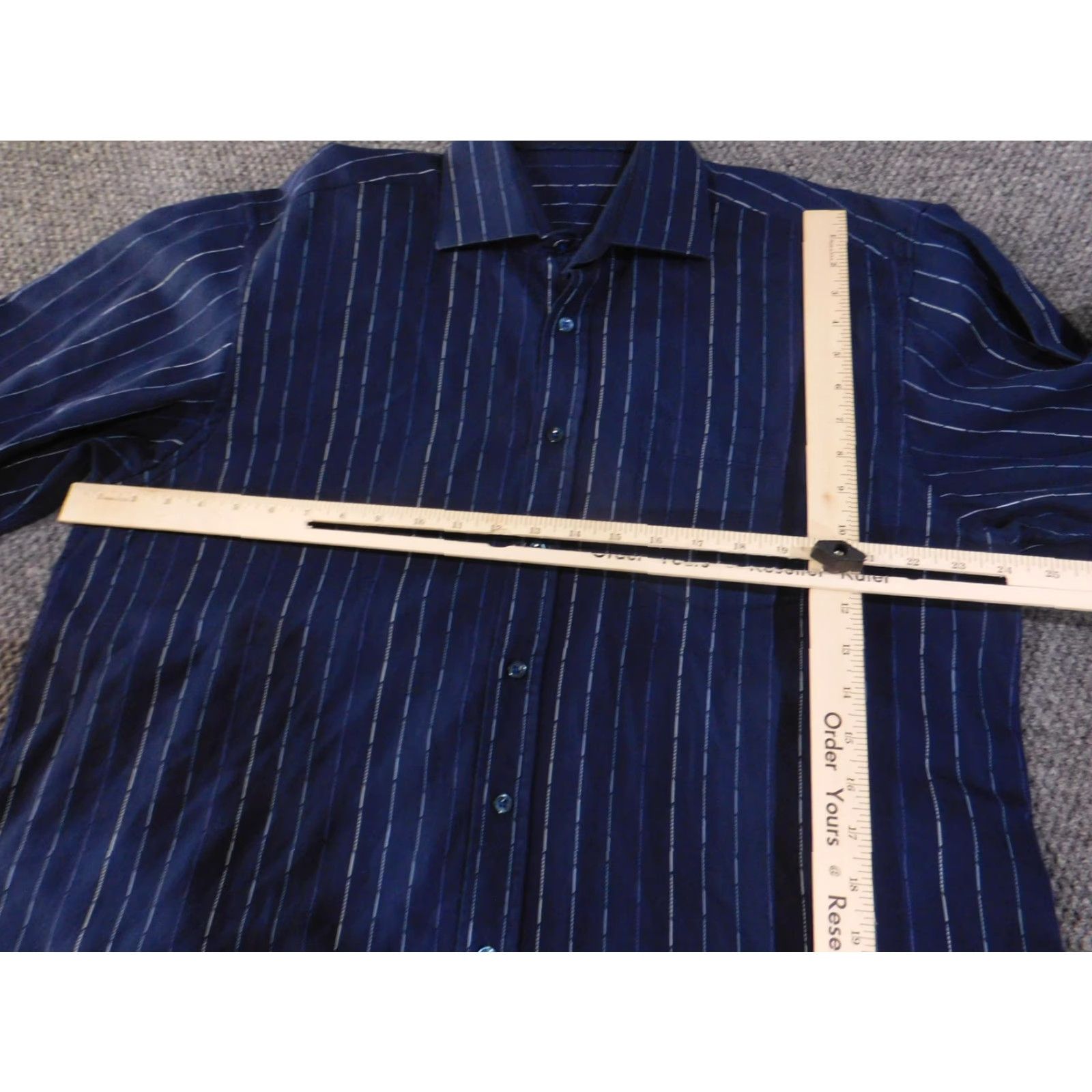 BUGATCHI Bugatchi Shirt Mens 2XL Blue Striped Long Sleeve Button-Up Classic Cotton Top Size US XXL / EU 58 / 5 - 4 Thumbnail