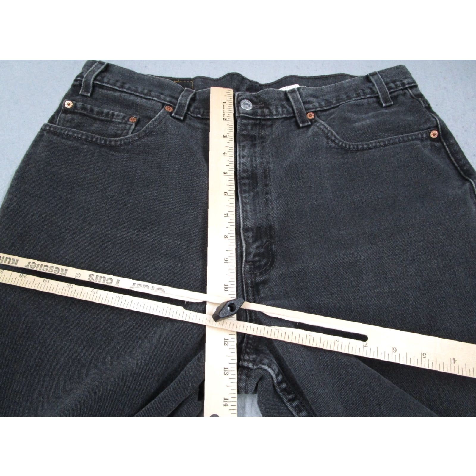 Levi's Levis 550 Jeans Mens Relaxed Fit Straight Denim Black 38x32 Regular 38 5-Pocket Belt Loops Cotton Vintage No N/A Size US 38 / EU 54 - 4 Thumbnail