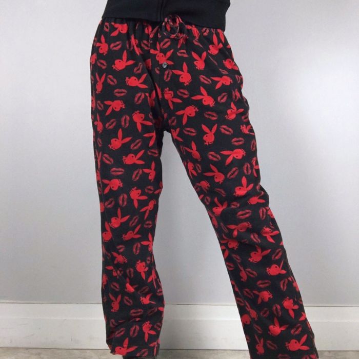 Playboy Y2K Playboy Bunny Pajama Pants Sleep Bottoms Black Small Vtg Grailed