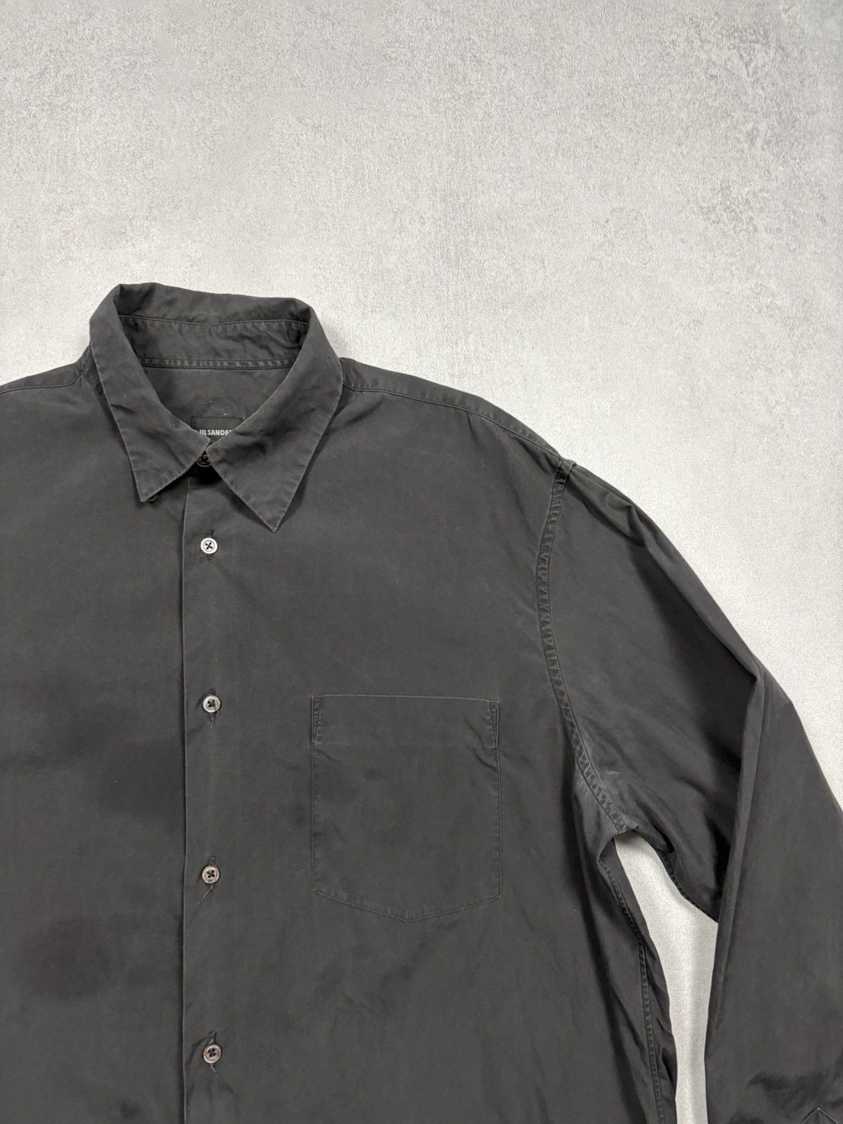 Jil Sander Jil Sander Black Button Up Shirt Tailor Made Italy Size 40 Size US L / EU 52-54 / 3 - 2 Thumbnail