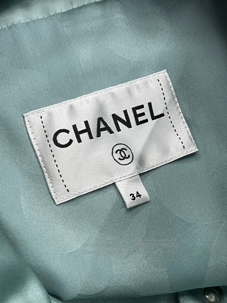 Chanel Chanel 23P Lake Blue Silk Drawstring Windbreaker Jacket Size XXS / US 00 / IT 34 - 5 Thumbnail