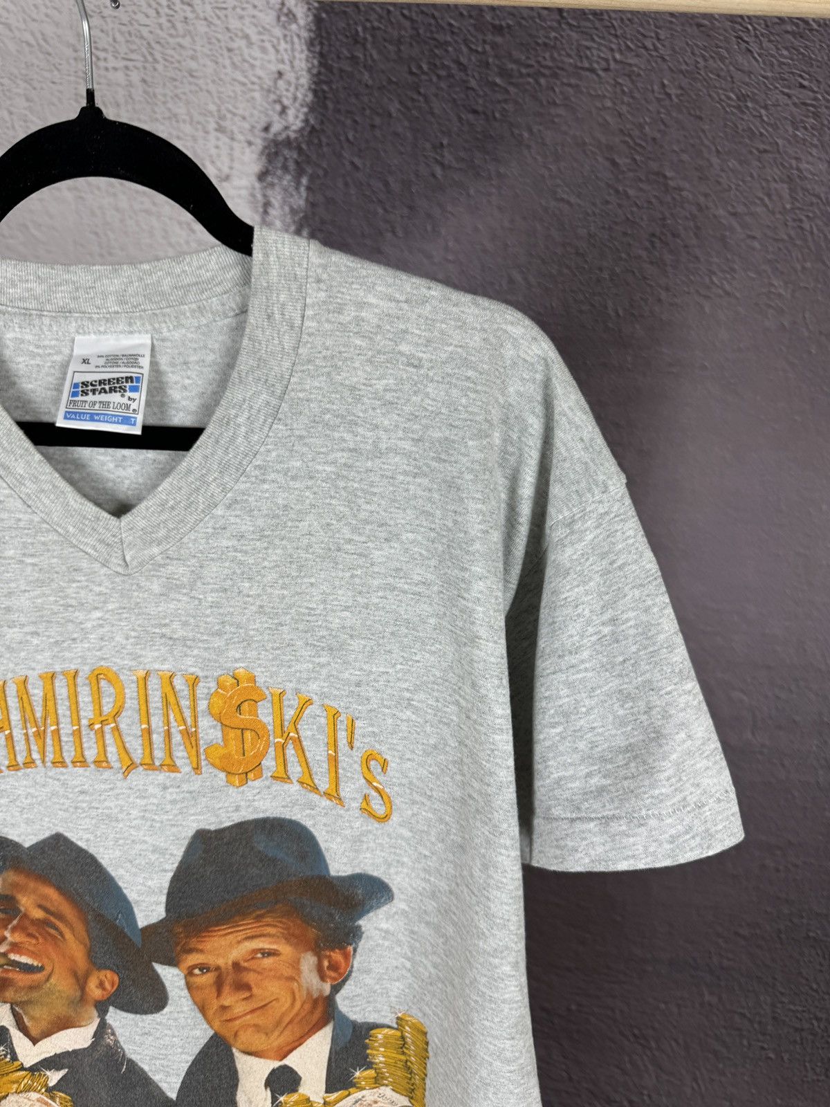 Vintage Vintage 90s Schmirinskis signed v-neck band tee shirt Size US XL / EU 56 / 4 - 4 Thumbnail