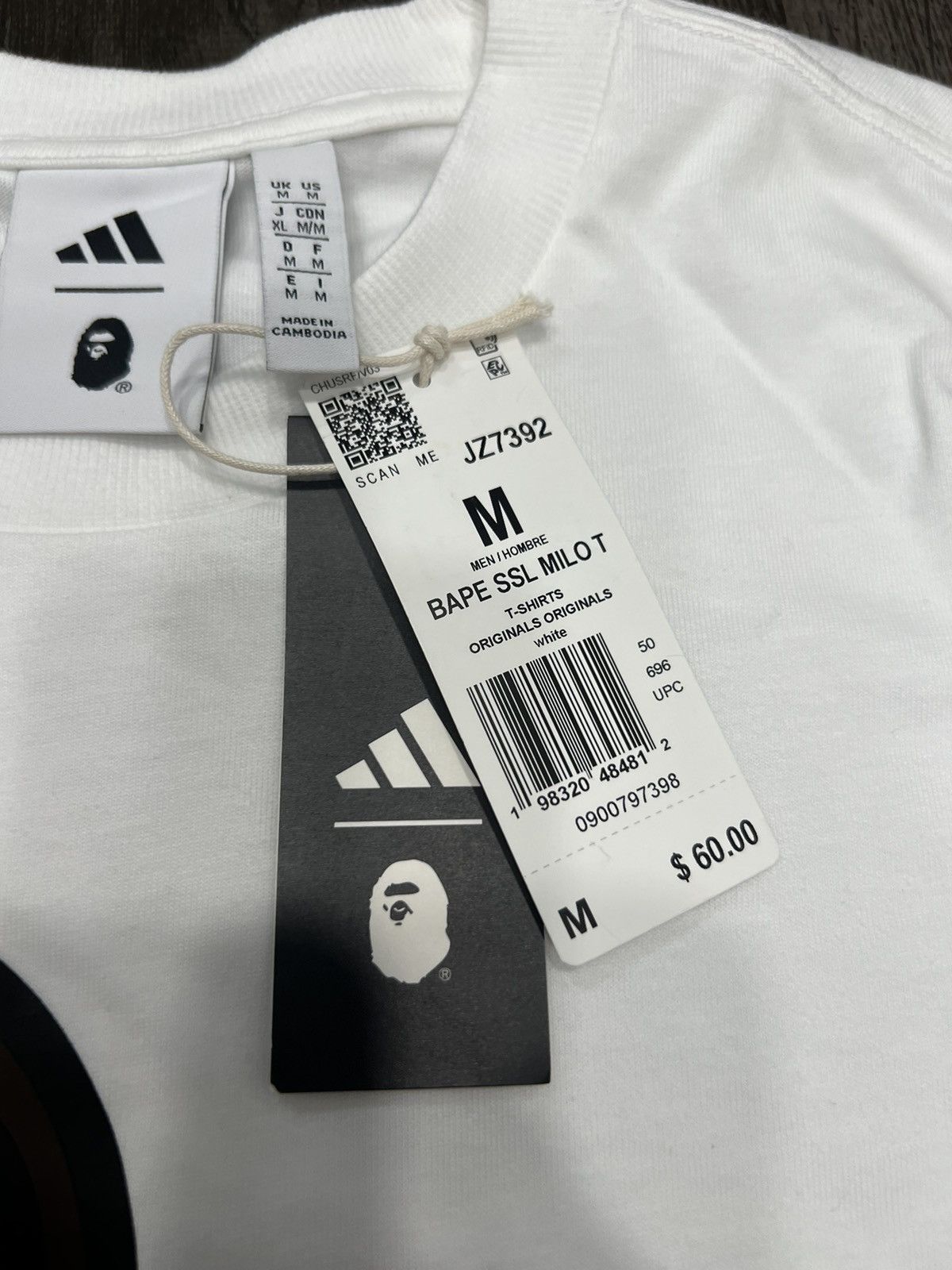 Adidas × Bape Adidas x Bape SSL Milo Tee Sz XL NEW w Tags! Size US XL / EU 56 / 4 - 3 Thumbnail