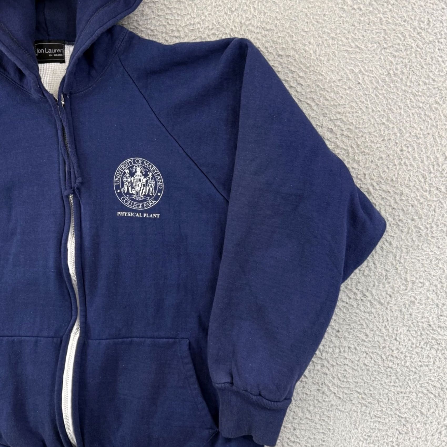 Vintage VINTAGE Jon Lauren Hoodie Shirt Mens Large Blue 90s College Zip Thermal Lined Full Zip Sports Baseball Hockey Size US L / EU 52-54 / 3 - 5 Thumbnail