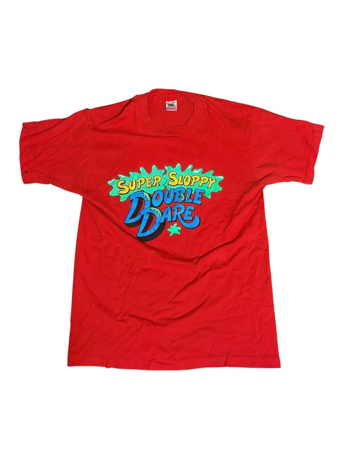 Vintage 1990s Nickelodeon double dare T shirt Size US M / EU 48-50 / 2 - 1 Thumbnail