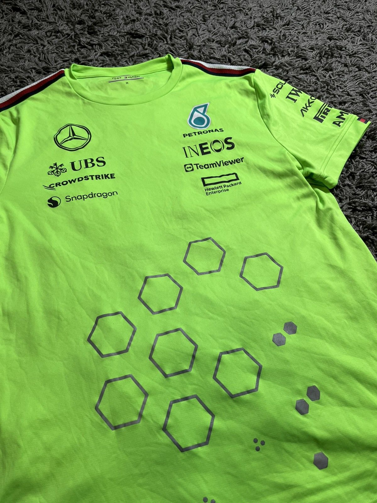 Formula 1 × Mercedes-Benz MERCEDES BENZ FORMULA1 RACING TOMMY HILFIGER ADULT T-SHIRT Size US M / EU 48-50 / 2 - 4 Thumbnail