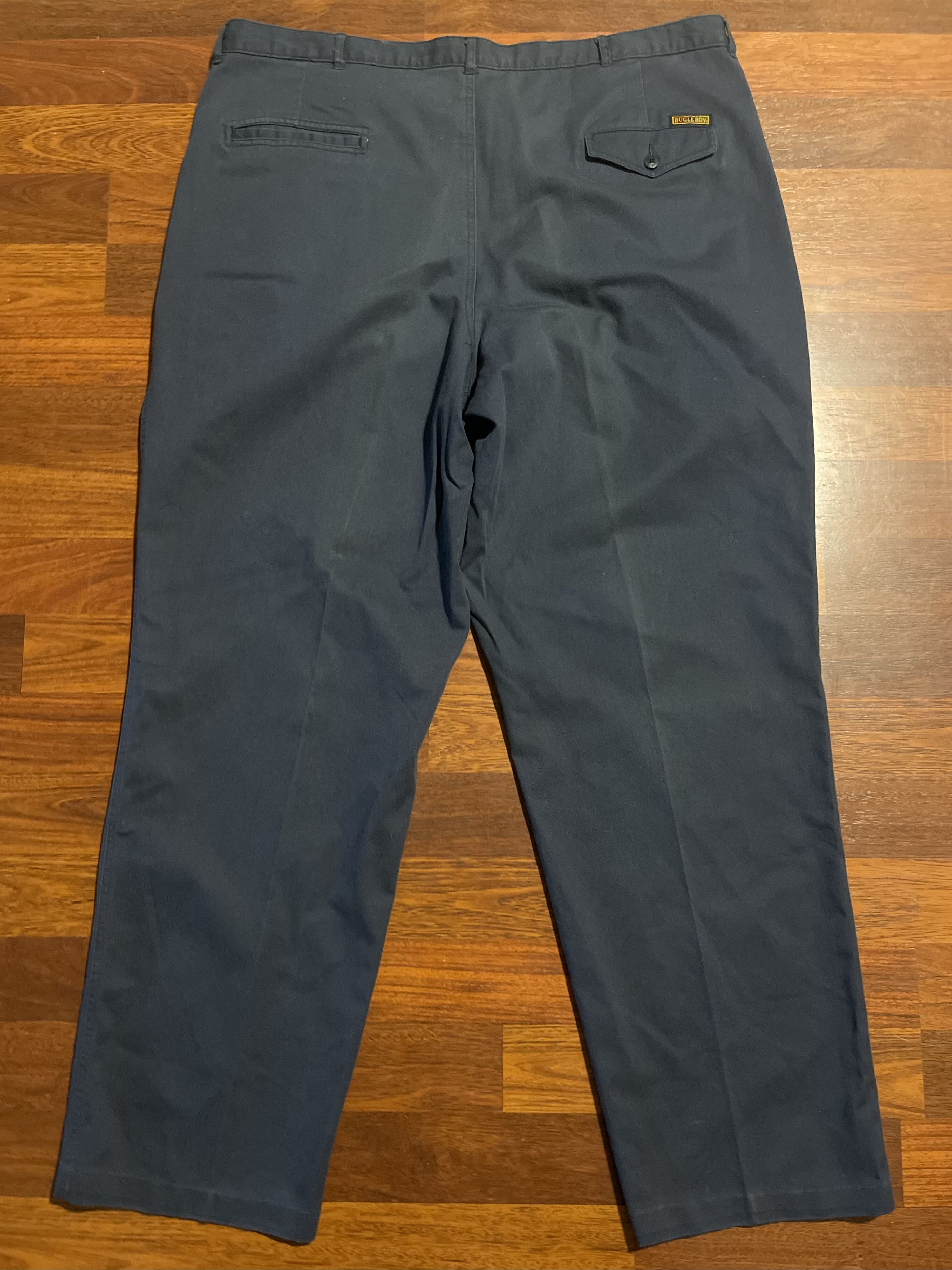 Bugle Boy Vintage Bugle Boy Chino trouser Mens W Navy Pleated Front Size US 40 / EU 56 - 9 Thumbnail