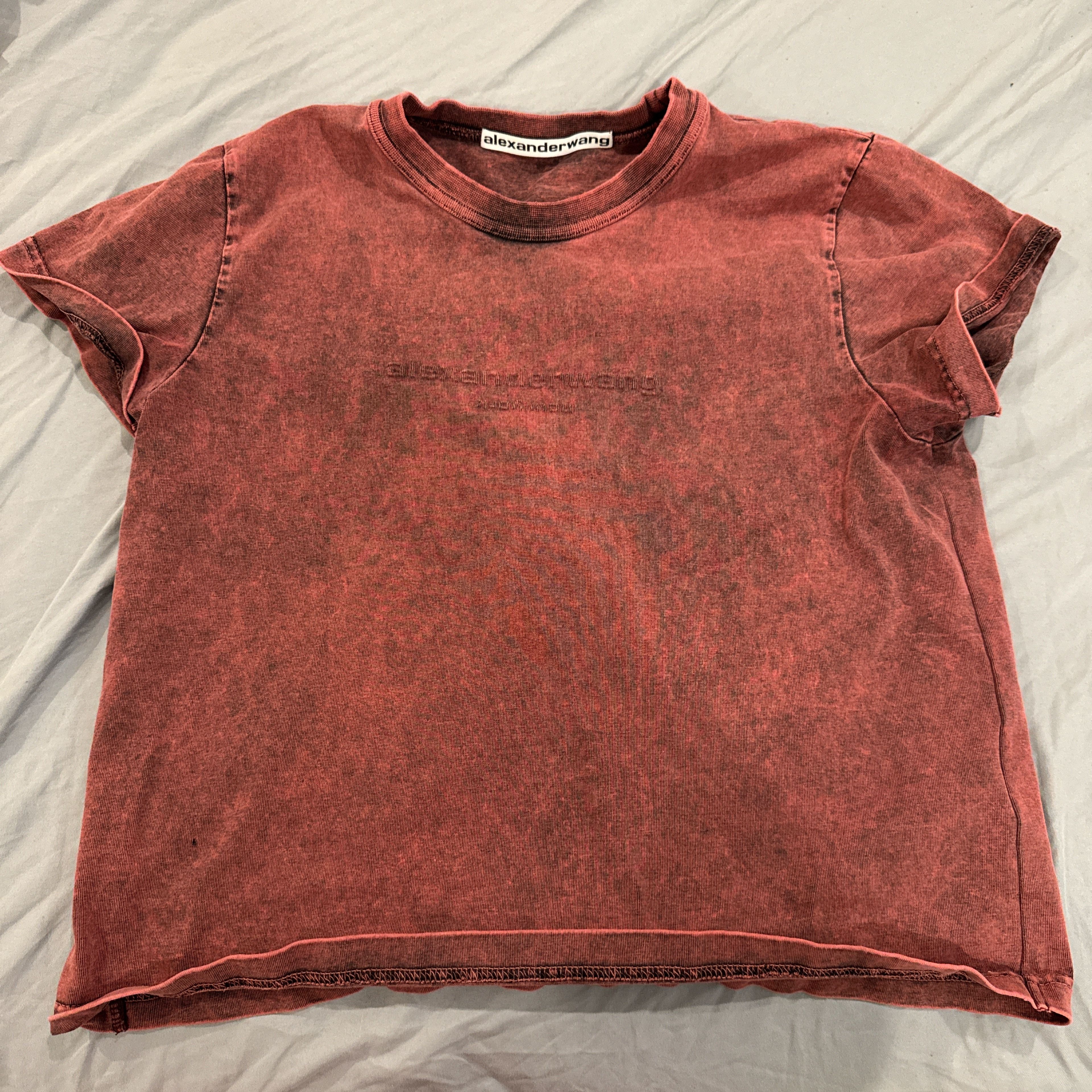 Alexander Wang Alexander wang burgundy baby tee Size M / US 6-8 / IT 42-44 - 1 Thumbnail