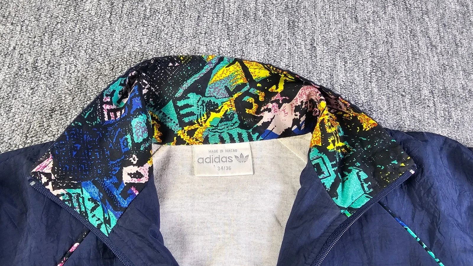 Adidas Adidas Trefoil 80s Nylon Crinkle Track Jacket Navy Blue S Size US S / EU 44-46 / 1 - 4 Thumbnail