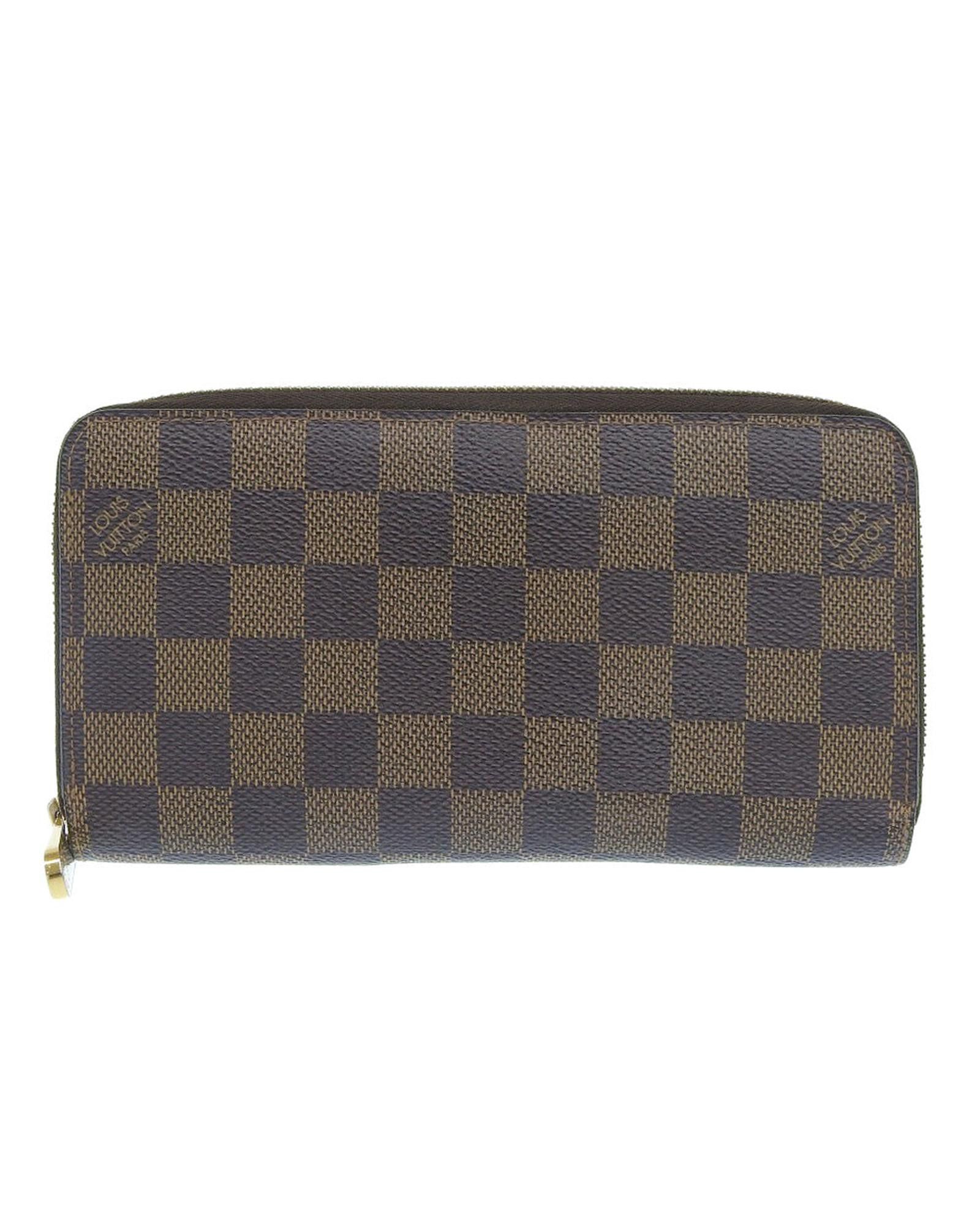 image of Versatile Louis Vuitton Zippy Wallet In Brown, Women's
