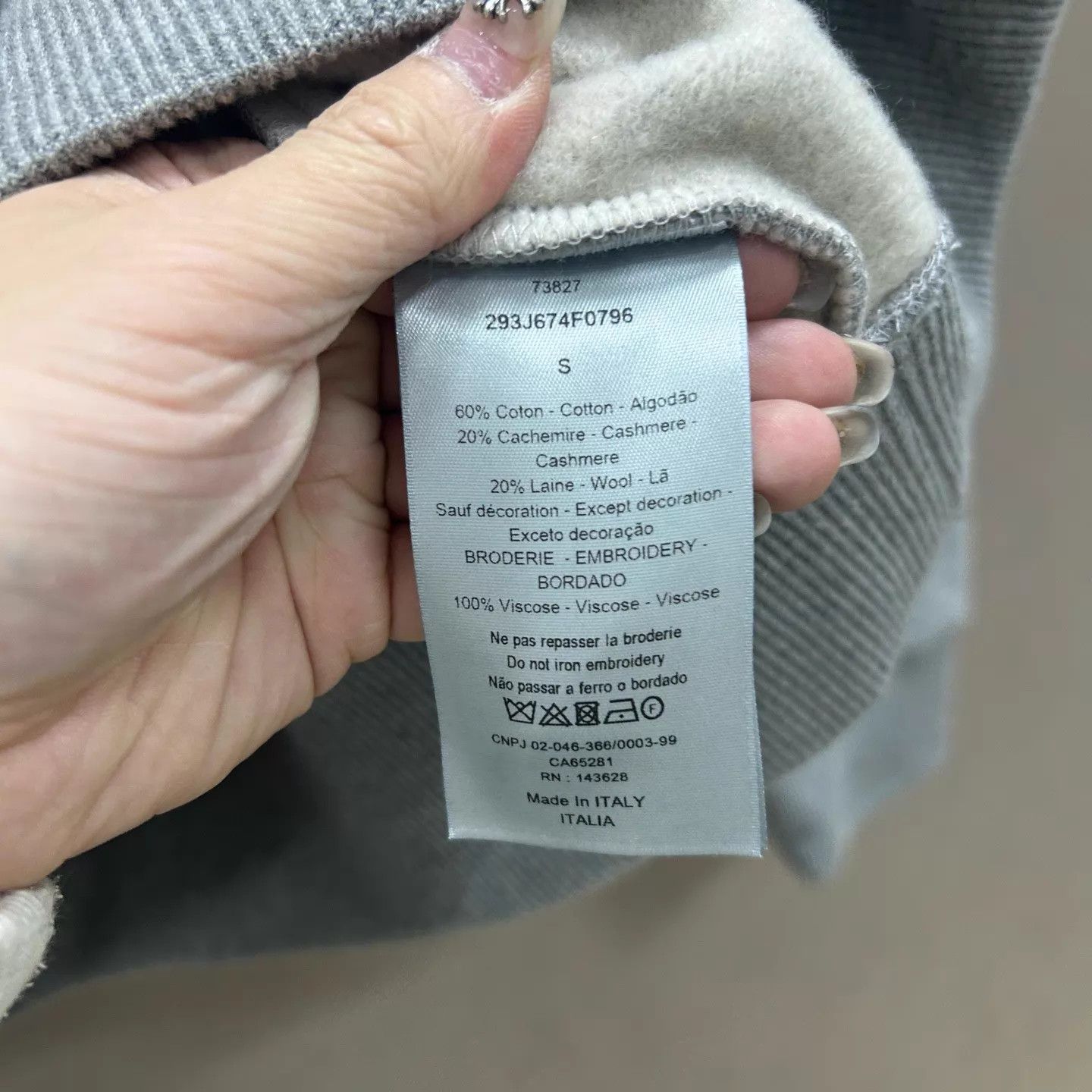 Dior Dior NWT Gray Figure Print Sweatshirt Size S Size US S / EU 44-46 / 1 - 5 Thumbnail