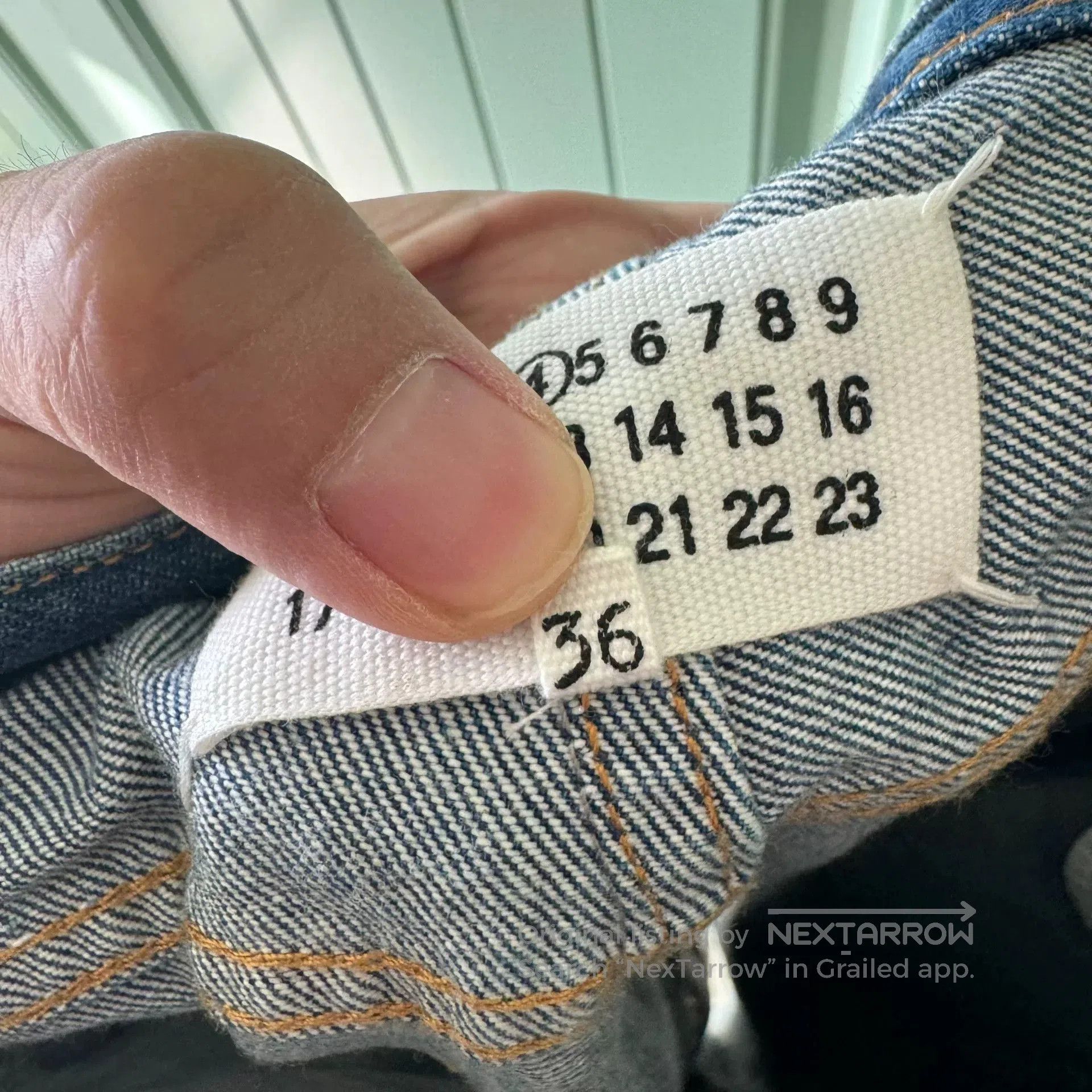Maison Margiela Maison Margiela FW21 Two-Tone Denim Skirt. Size 35" - 5 Thumbnail