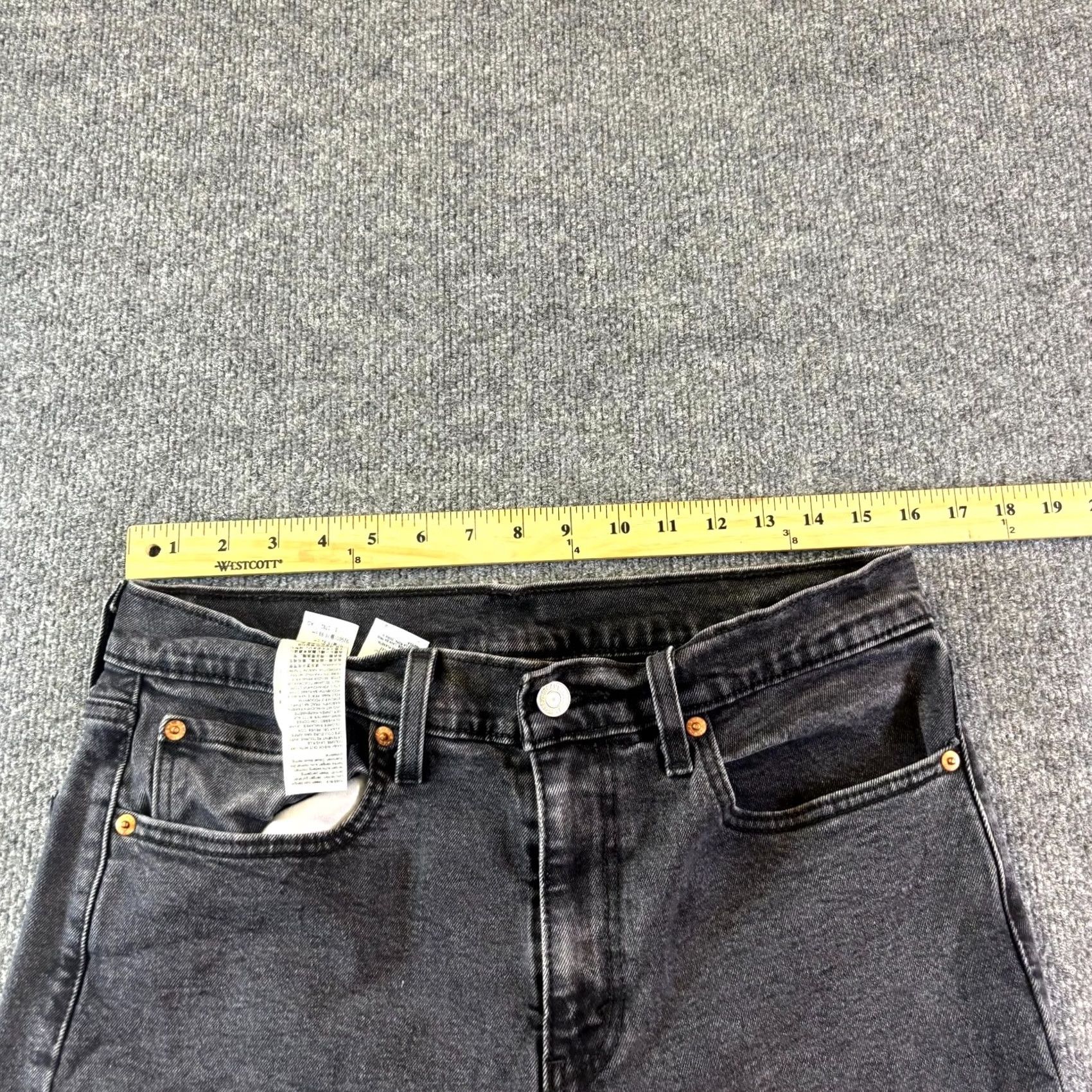 Levi's Levi's 507 Jeans Mens 32x30 Gray Denim Dark Wash Stretch Straight Leg Streetwear Shirt Size US 32 / EU 48 - 3 Thumbnail