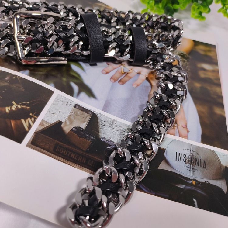 Designer Future Vintage Belt Riveted Belts Menswear Accessories Size ONE SIZE - 1 Thumbnail