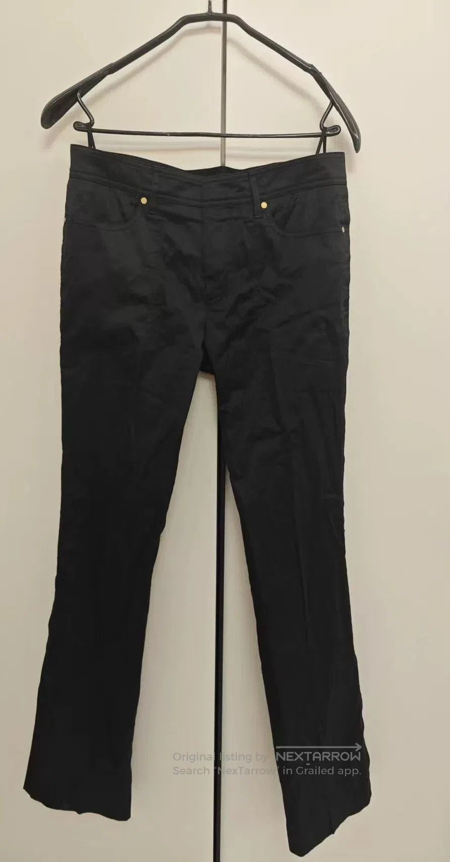 Japanese Brand Gucci Women's Black Casual Straight-Leg Pants. Size 39" - 1 Thumbnail