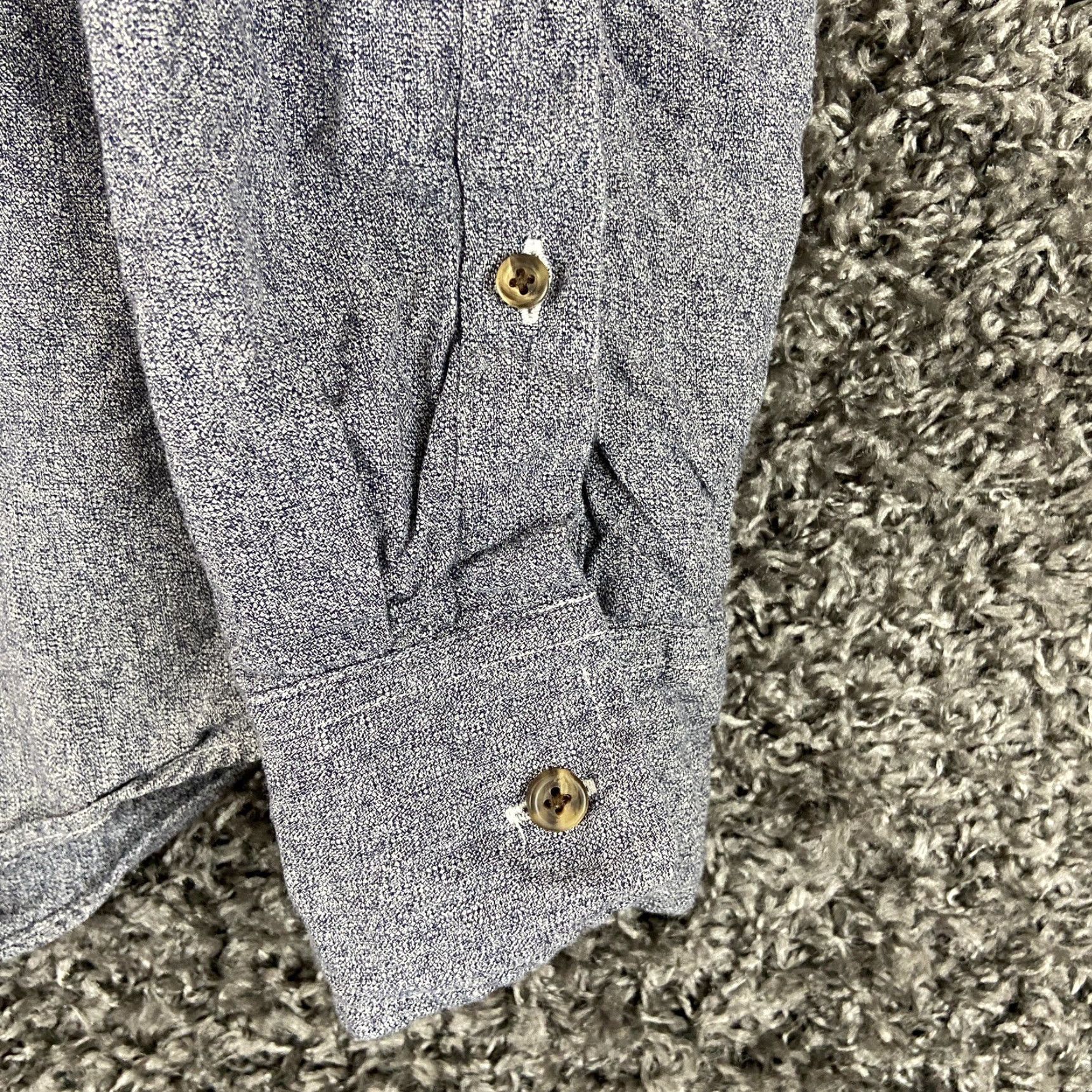 J.Crew J. Crew Shirt Men M Long Sleeve Button-Up Blue Gray Cotton Blue Gray Button-Up Mens M Shirt Size US M / EU 48-50 / 2 - 3 Thumbnail