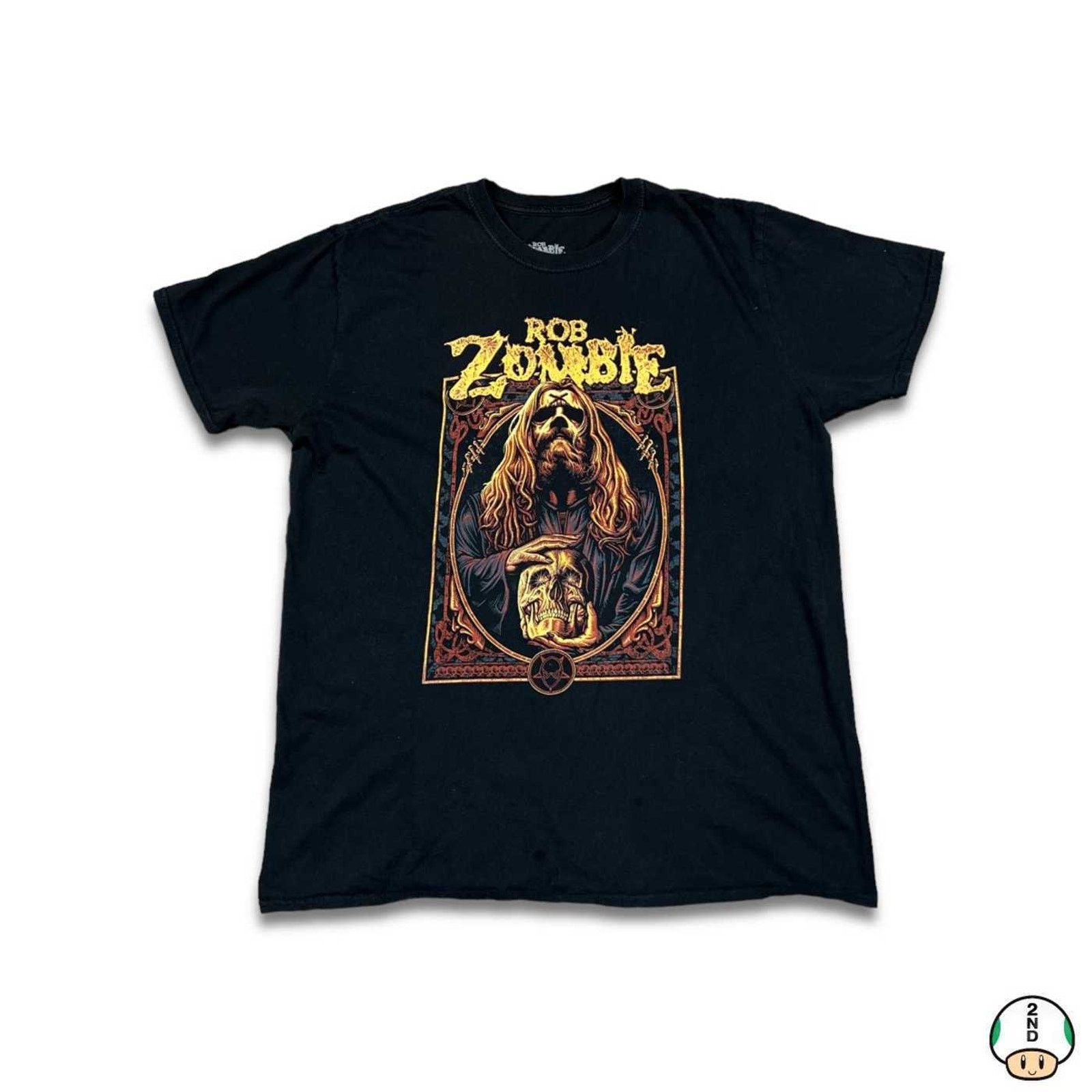 Band Tees × Vintage 2020 Rob Zombie Shirt Warlock Graphic Short Sleeve Band Tee Size US XL / EU 56 / 4 - 1 Thumbnail
