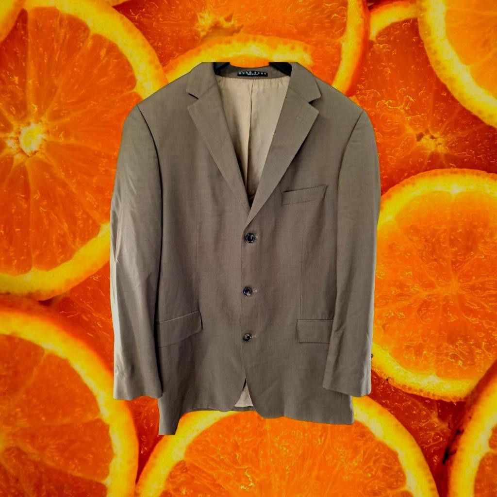 Hugo Boss Hugo Boss Super 130's Brown Suit Jacket 100% Wool Size 44L Size 44L - 1 Thumbnail