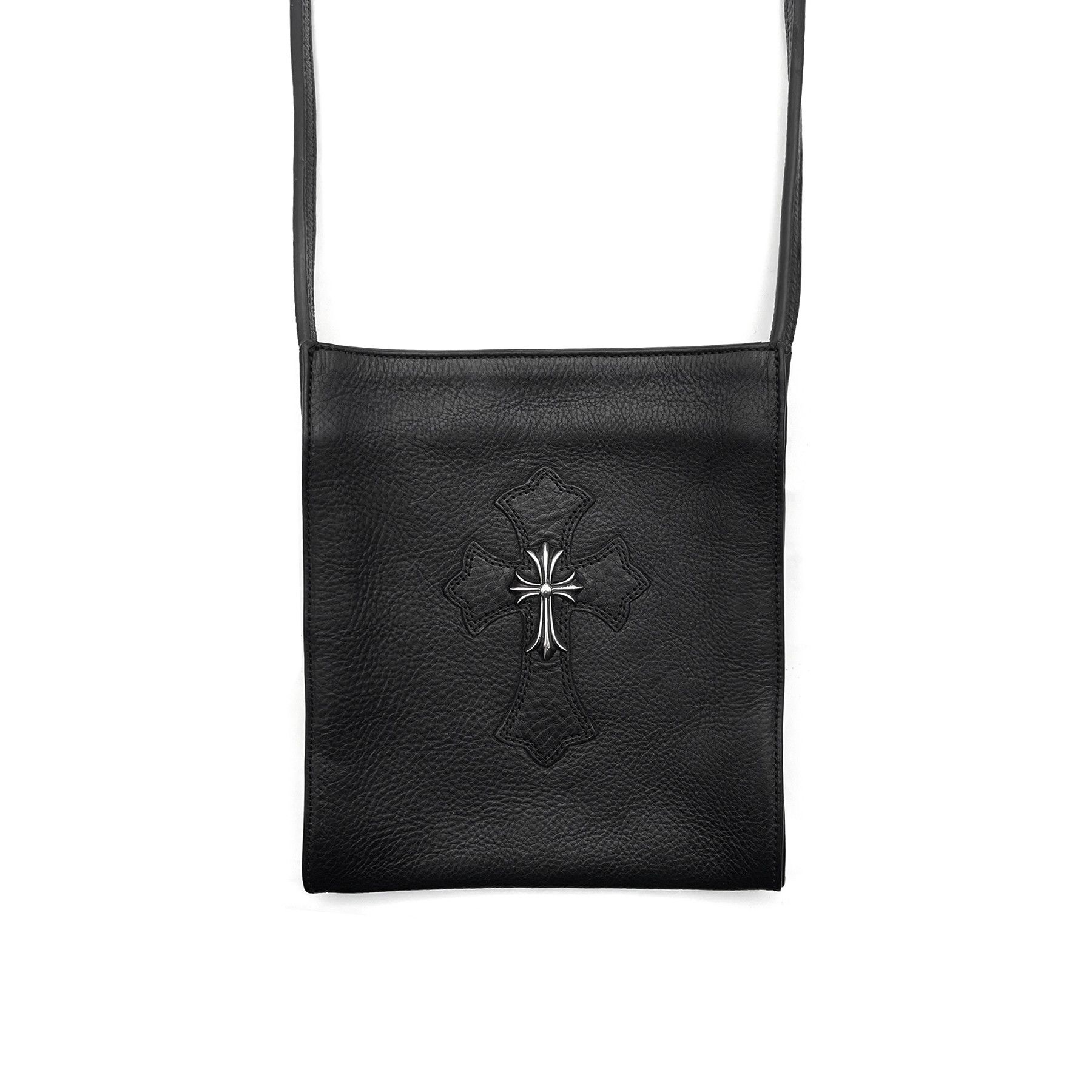 Chrome Hearts Chrome Hearts Black Leather Cross Patch Crossbody Bag Size ONE SIZE - 1 Thumbnail