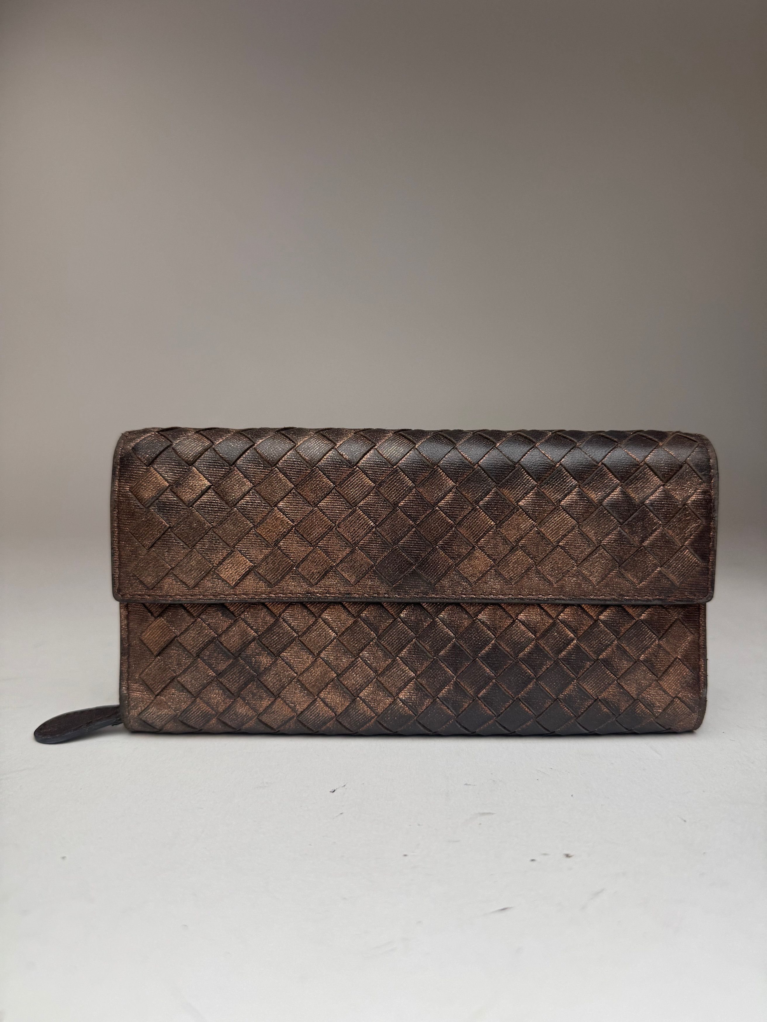 Bottega Veneta Vintage Leather wallet Brown Size ONE SIZE - 1 Thumbnail