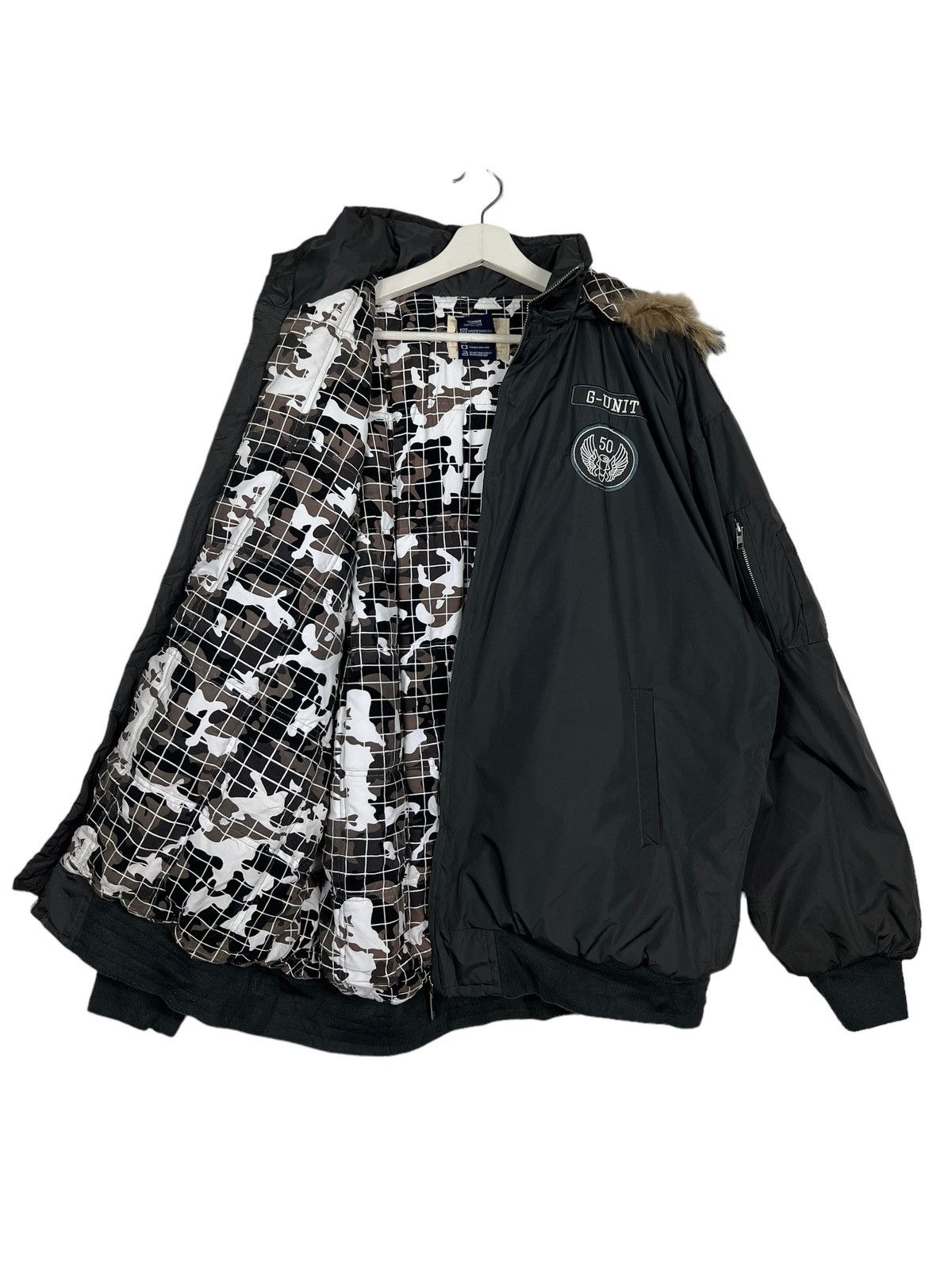 G-Unit 🔥 G UNIT FAUX FUR HOODIE BOMBER JACKET Size US XL / EU 56 / 4 - 10 Thumbnail