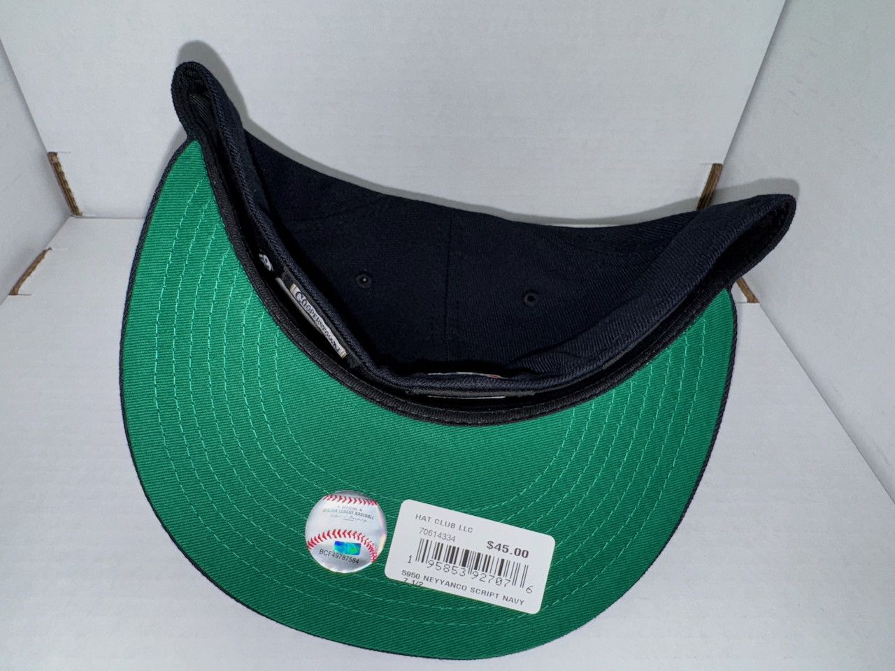 New Era NY Yankees Fitted, Navy Spellout (Size 7 1/2) Size ONE SIZE - 4 Thumbnail