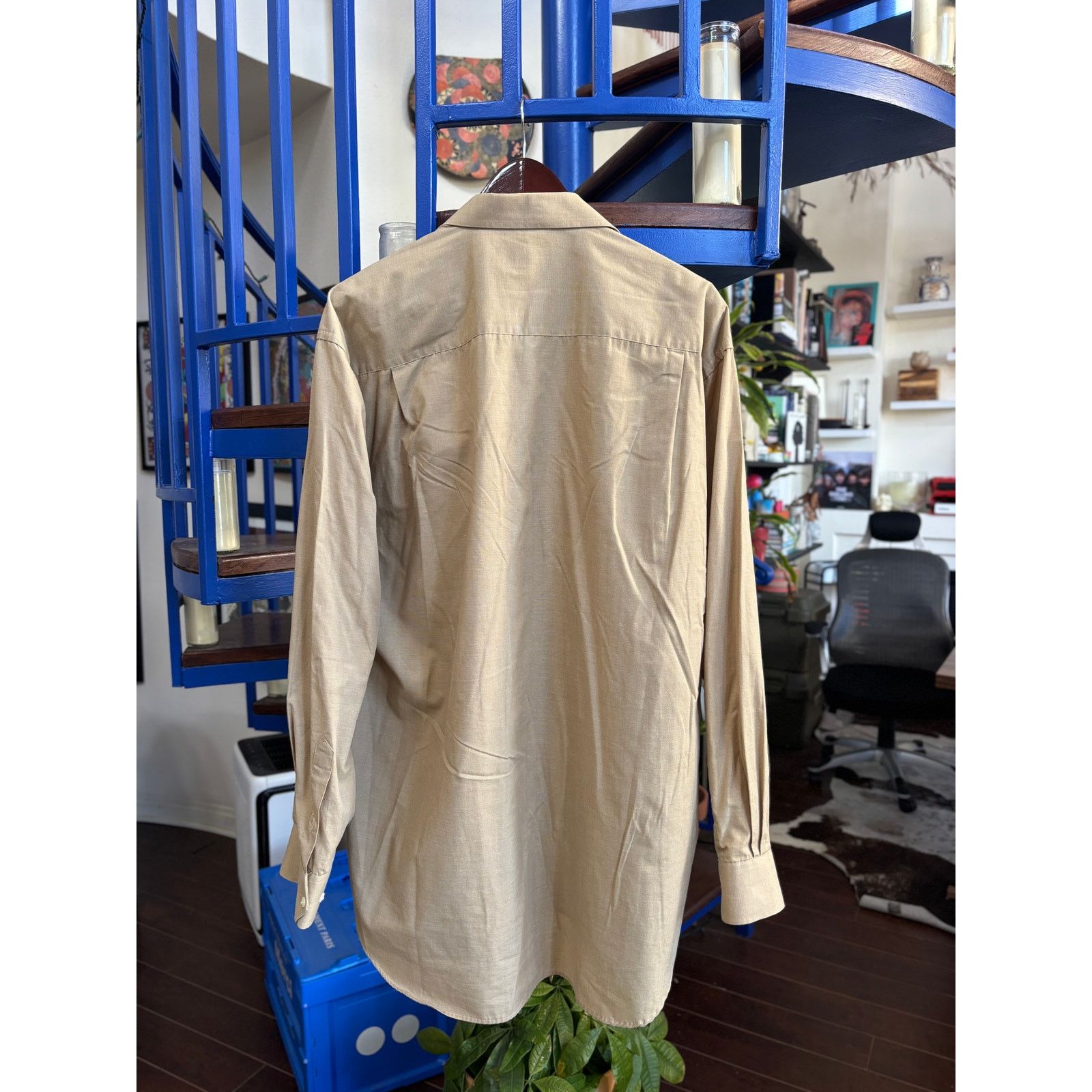 Dior Vintage Christian Dior Beige Button-Up Shirt Size 36/37 Size US M / EU 48-50 / 2 - 2 Thumbnail