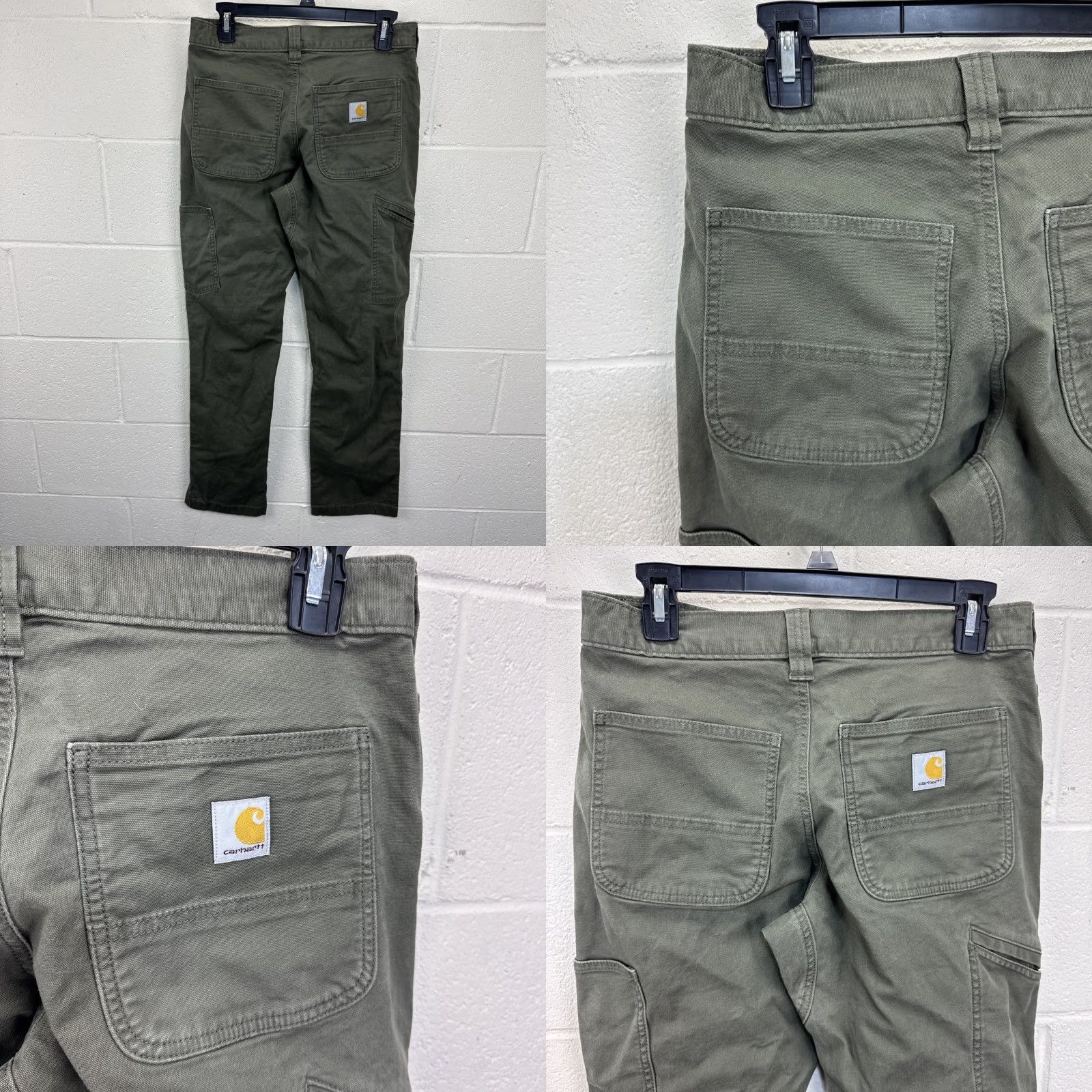 Carhartt VINTAGE Carhartt Pants Mens 30x32 Moss Green Canvas Double Knee 102802 BN2802-M Size US 30 / EU 46 - 8 Thumbnail