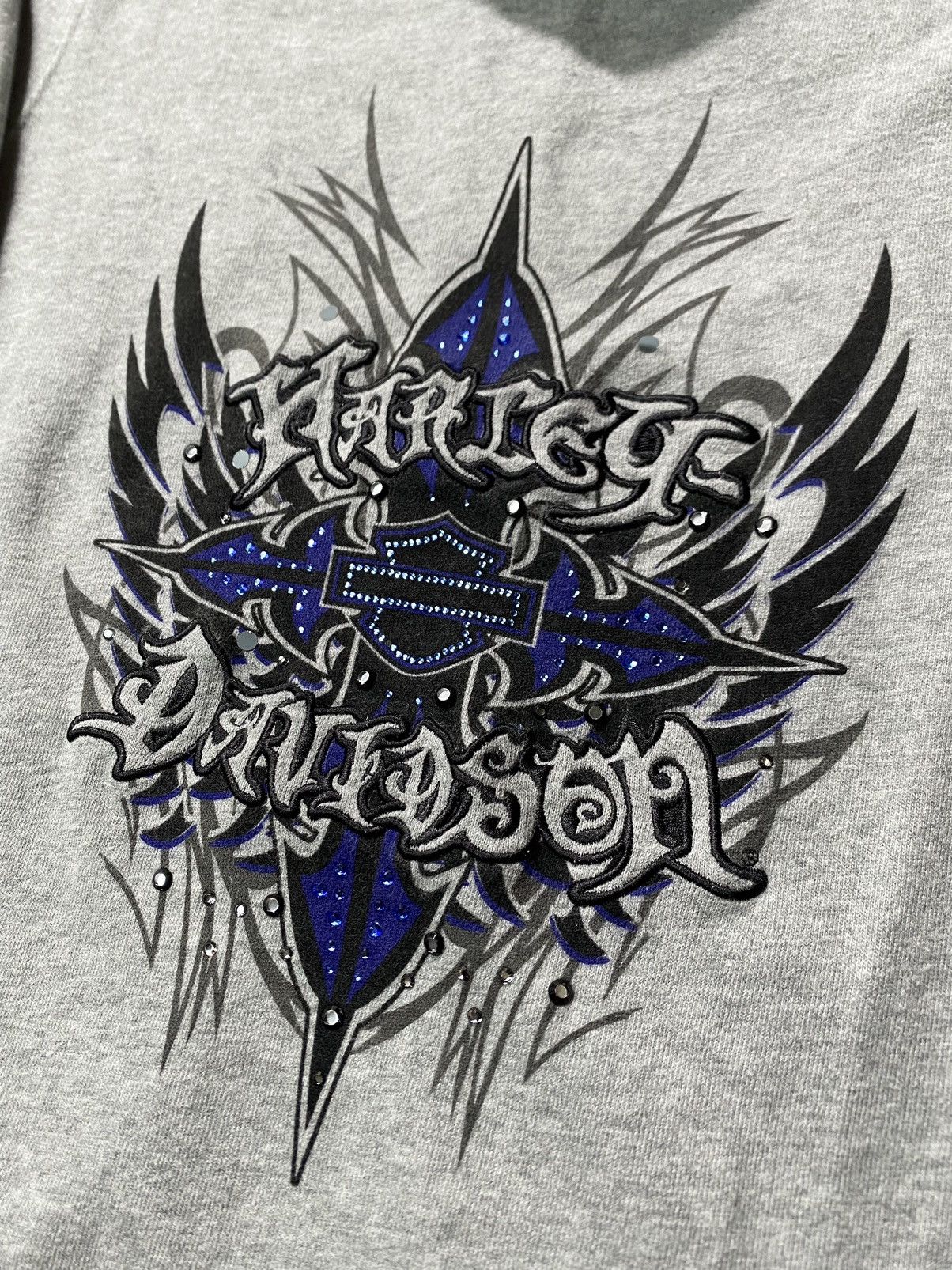 Harley Davidson × If Six Was Nine Y2K Harley Davidson Tribal Zip Hoodie Size L / US 10 / IT 46 - 4 Thumbnail