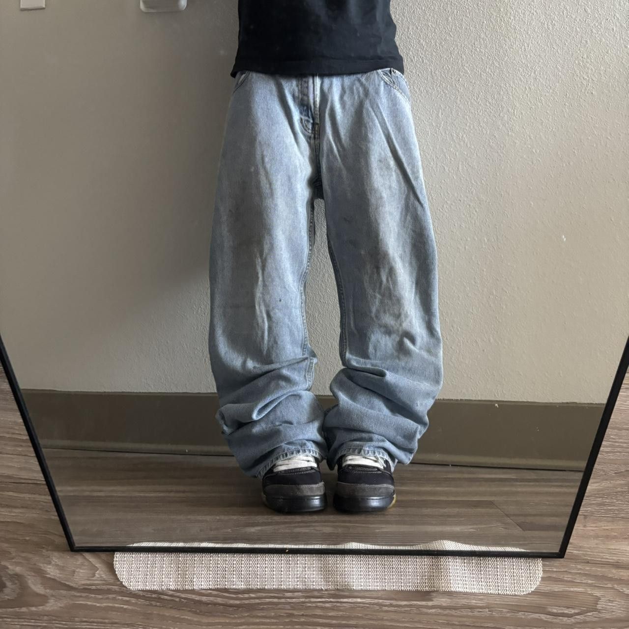 Japanese Brand Crazy Vintage Y2K/2000s Baggy Light Wash Skater Denim Jeans! 36x34 Size US 36 / EU 52 - 1 Thumbnail