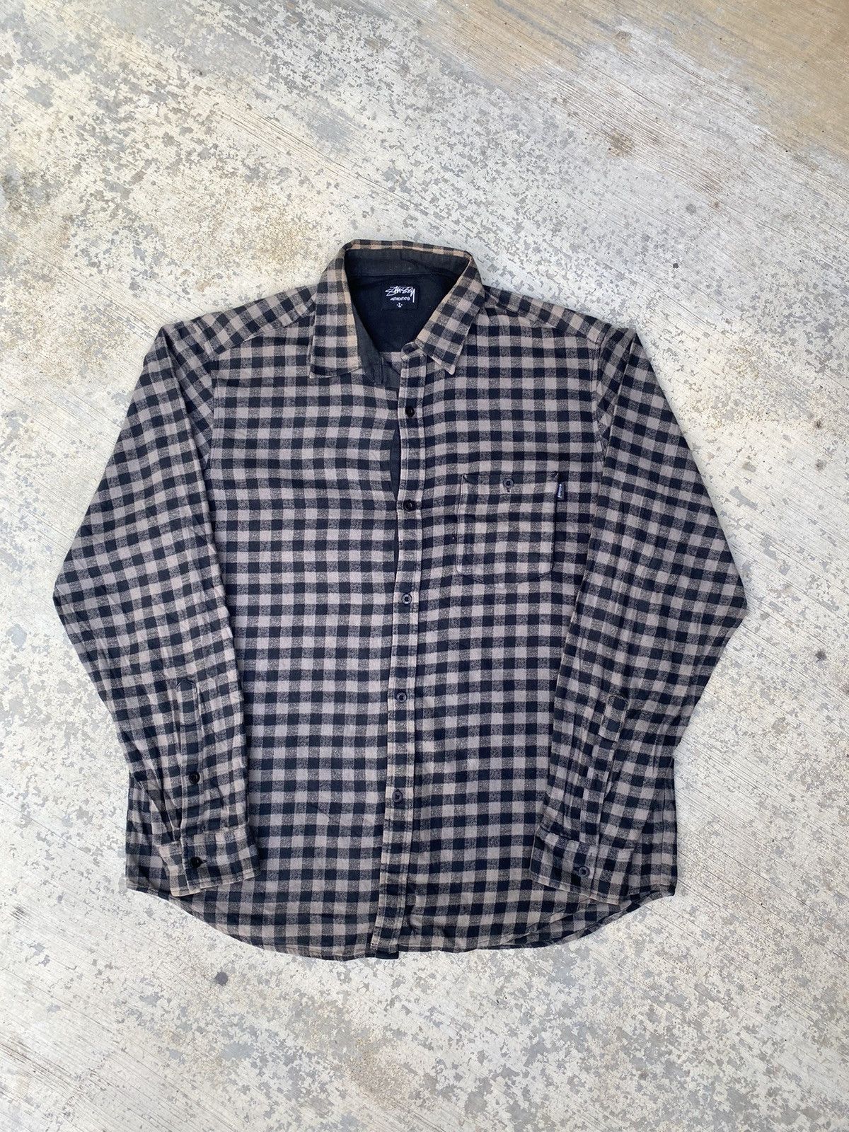 Stussy Stussy plaid long sleeve shirts | Grailed