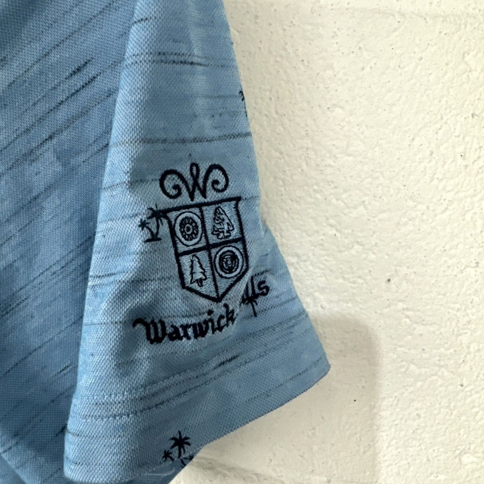 TravisMathew Travis Mathew Golf Polo Shirt Men's XL Palm Tree Blue Pima Cotton Blend Size US XL / EU 56 / 4 - 6 Thumbnail