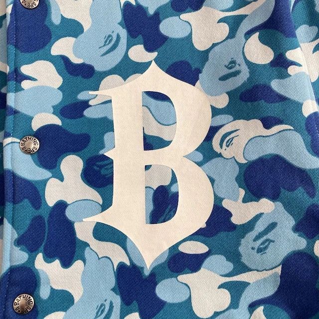Bape BAPE ABC CAMO BLUE Sweat Varsity Jacket a bathing ape NIGO Size US L / EU 52-54 / 3 - 3 Thumbnail