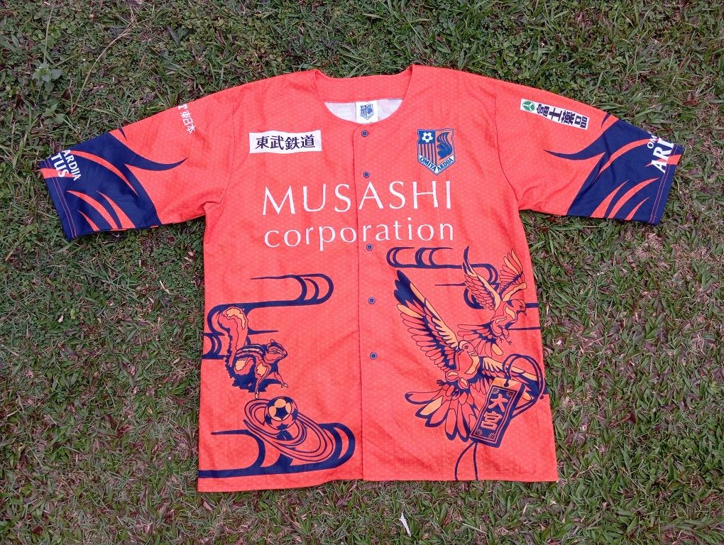 Japanese Brand Omiya Ardija ⚽ Japan J-league baseball Jersey🎌 Size US XL / EU 56 / 4 - 1 Thumbnail