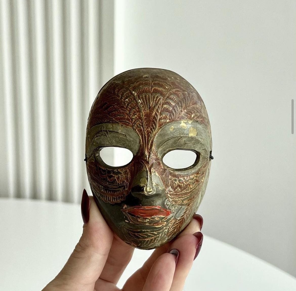 Vintage Vintage miniature Cast Bronze Brass Figure StatueMask Venice Size ONE SIZE - 1 Thumbnail