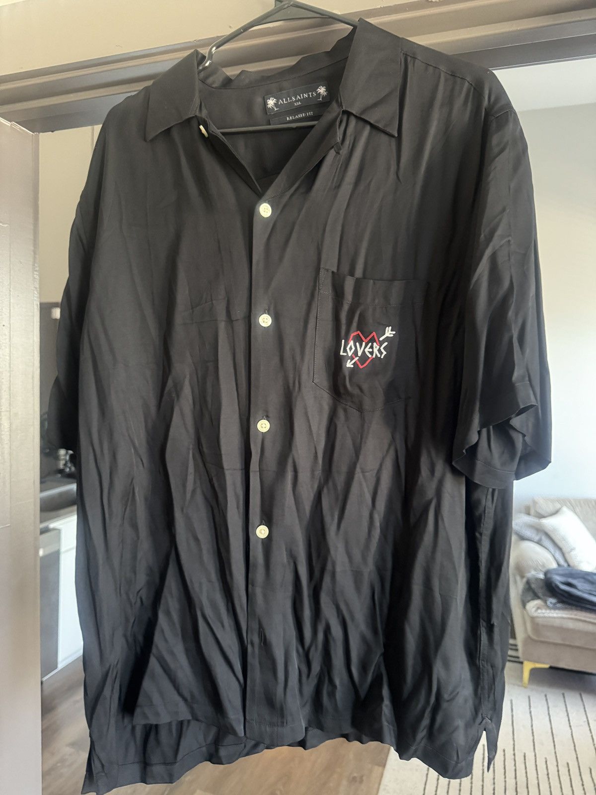 Allsaints Allsaints Lovers Black button up Size US XL / EU 56 / 4 - 4 Thumbnail