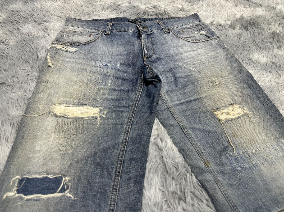 Dolce & Gabbana 🔥Sick Y2K Dolce & Gabbana Shorts Denim Distressed Size US 34 / EU 50 - 2 Thumbnail