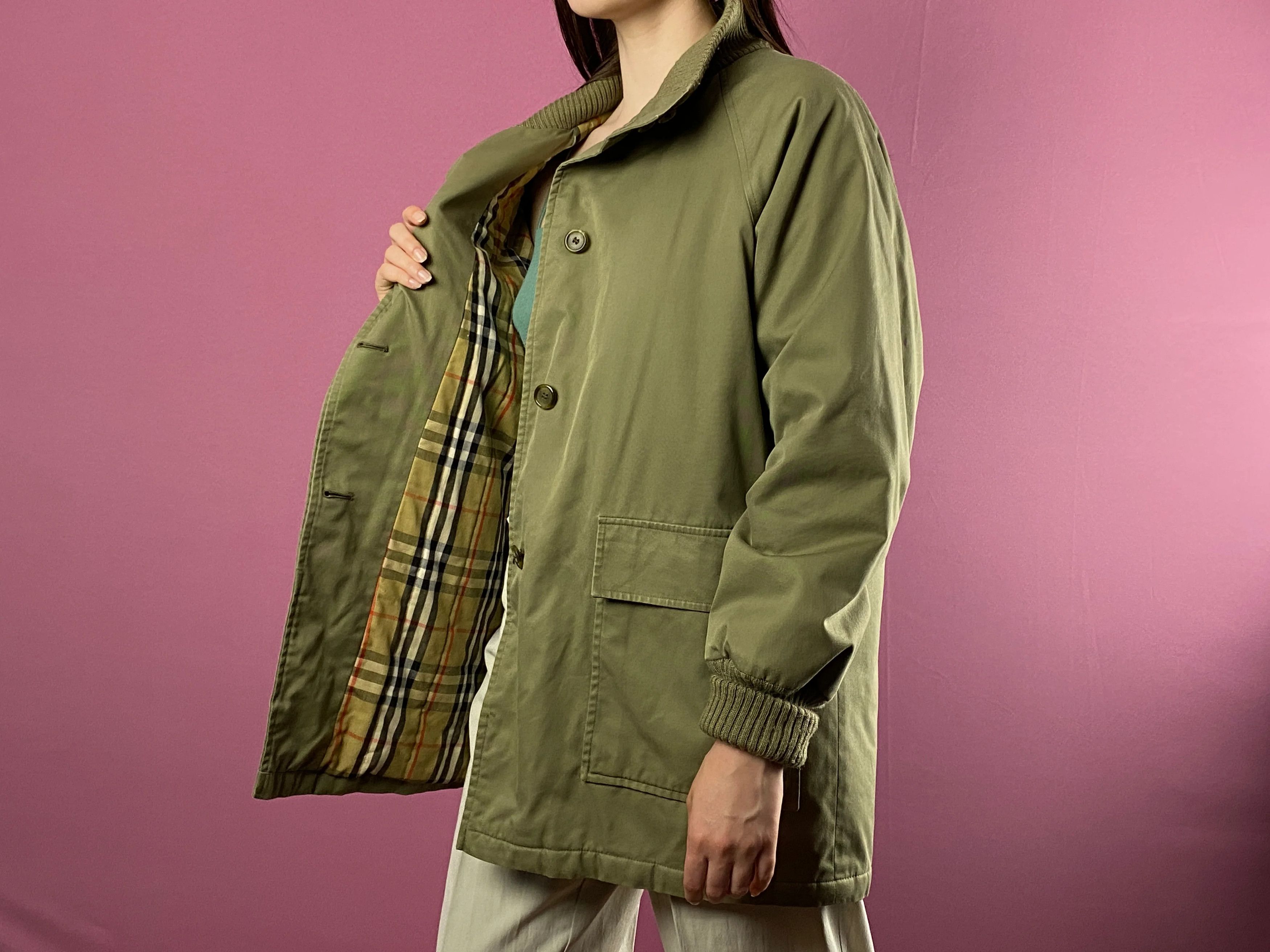 Burberry 80s Burberrys Vintage Women's Coat - L Size L / US 10 / IT 46 - 2 Thumbnail