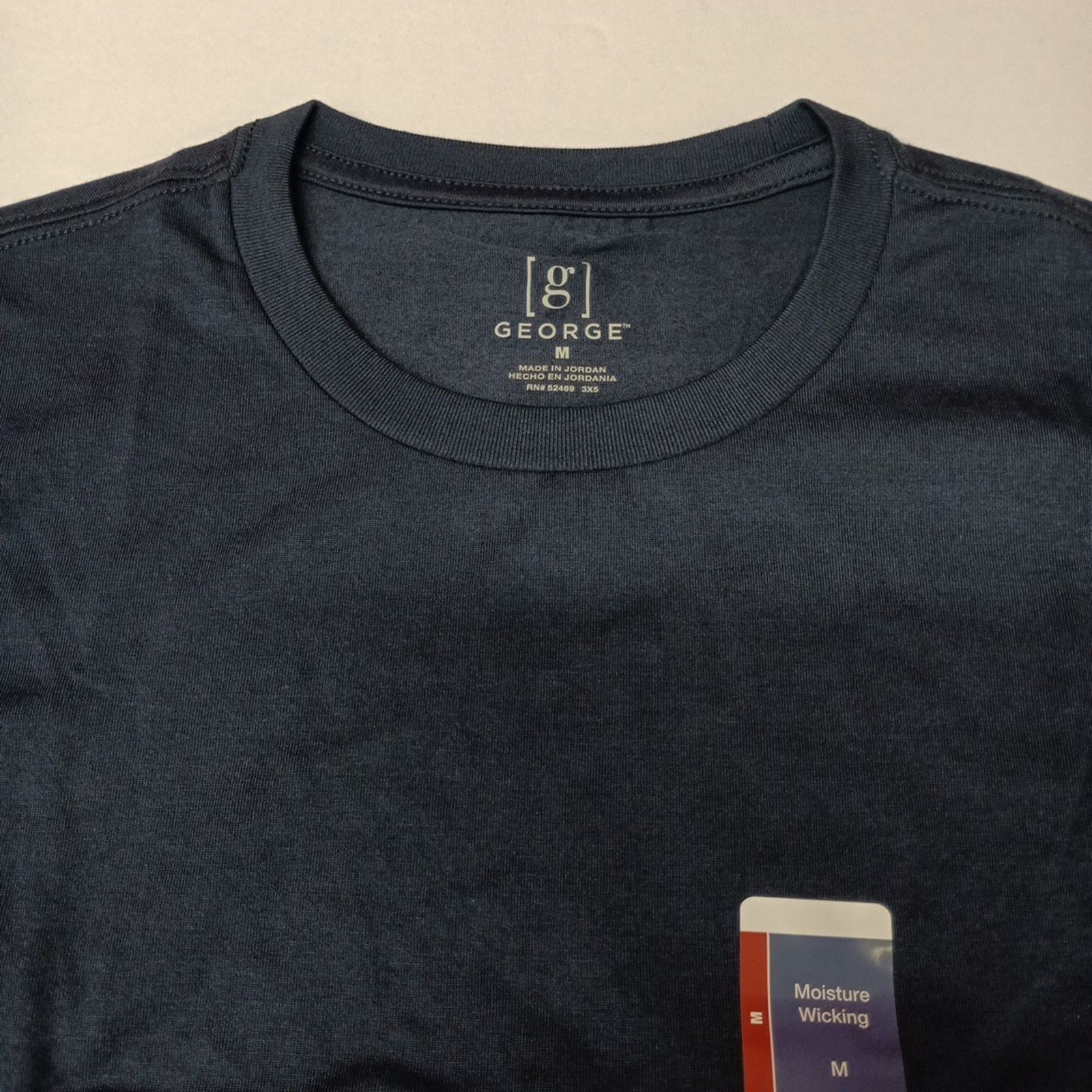 George George Men T-Shirt Short Sleeve Size M Blue Moisture Wicking Size US M / EU 48-50 / 2 - 2 Thumbnail
